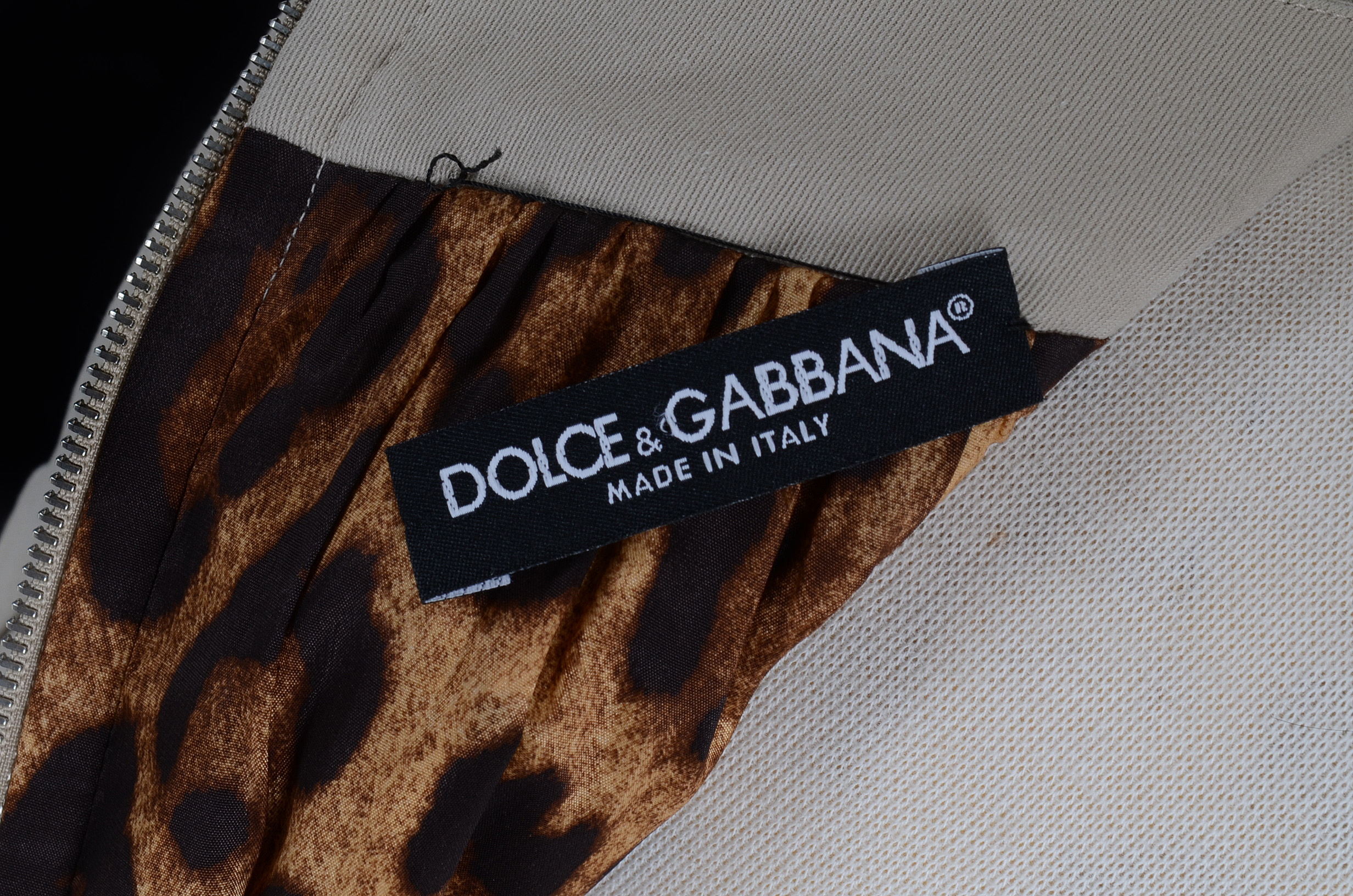 Dolce & Gabbana Cotton Khaki Shift Dress