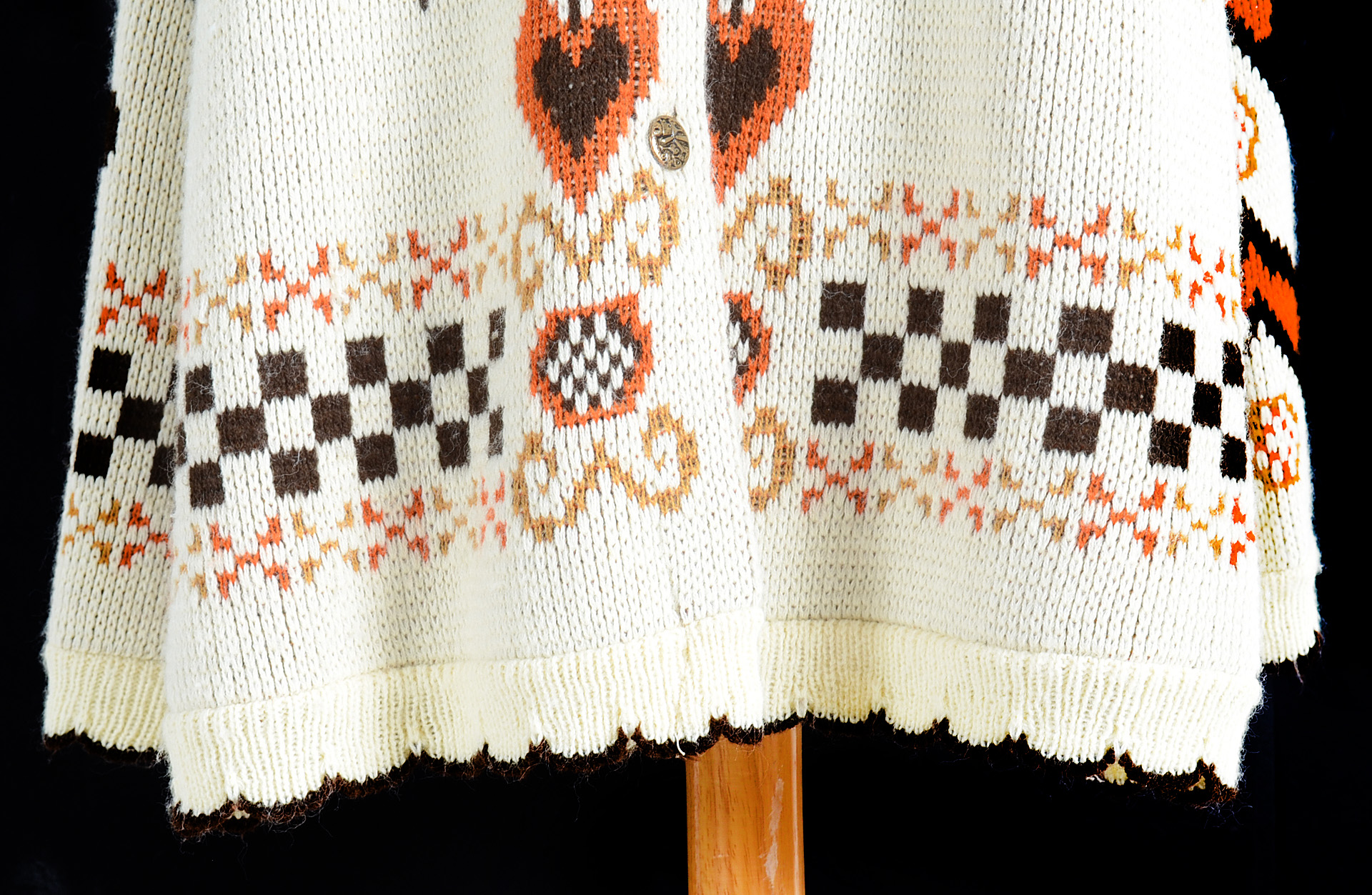 1970s Vintage JC Penny Fashions Knit Cape