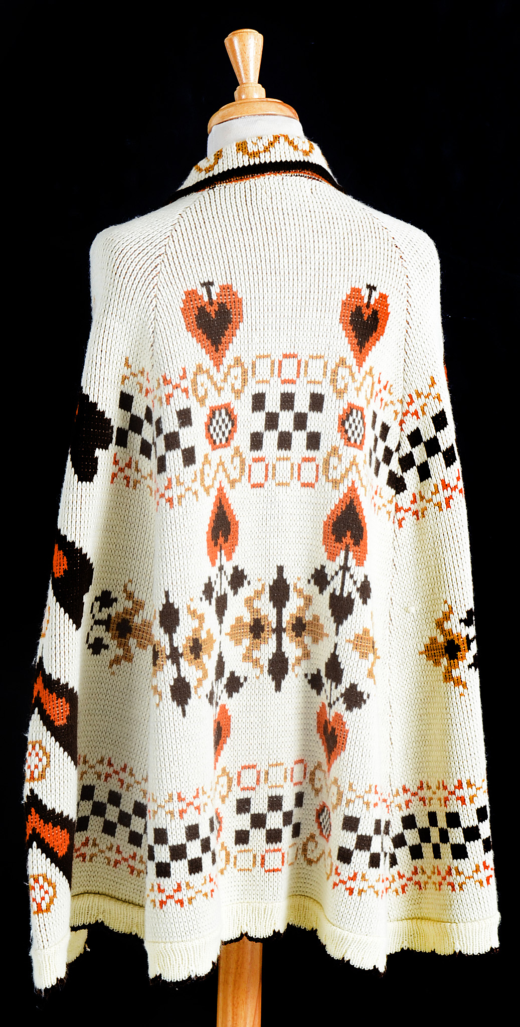 1970s Vintage JC Penny Fashions Knit Cape