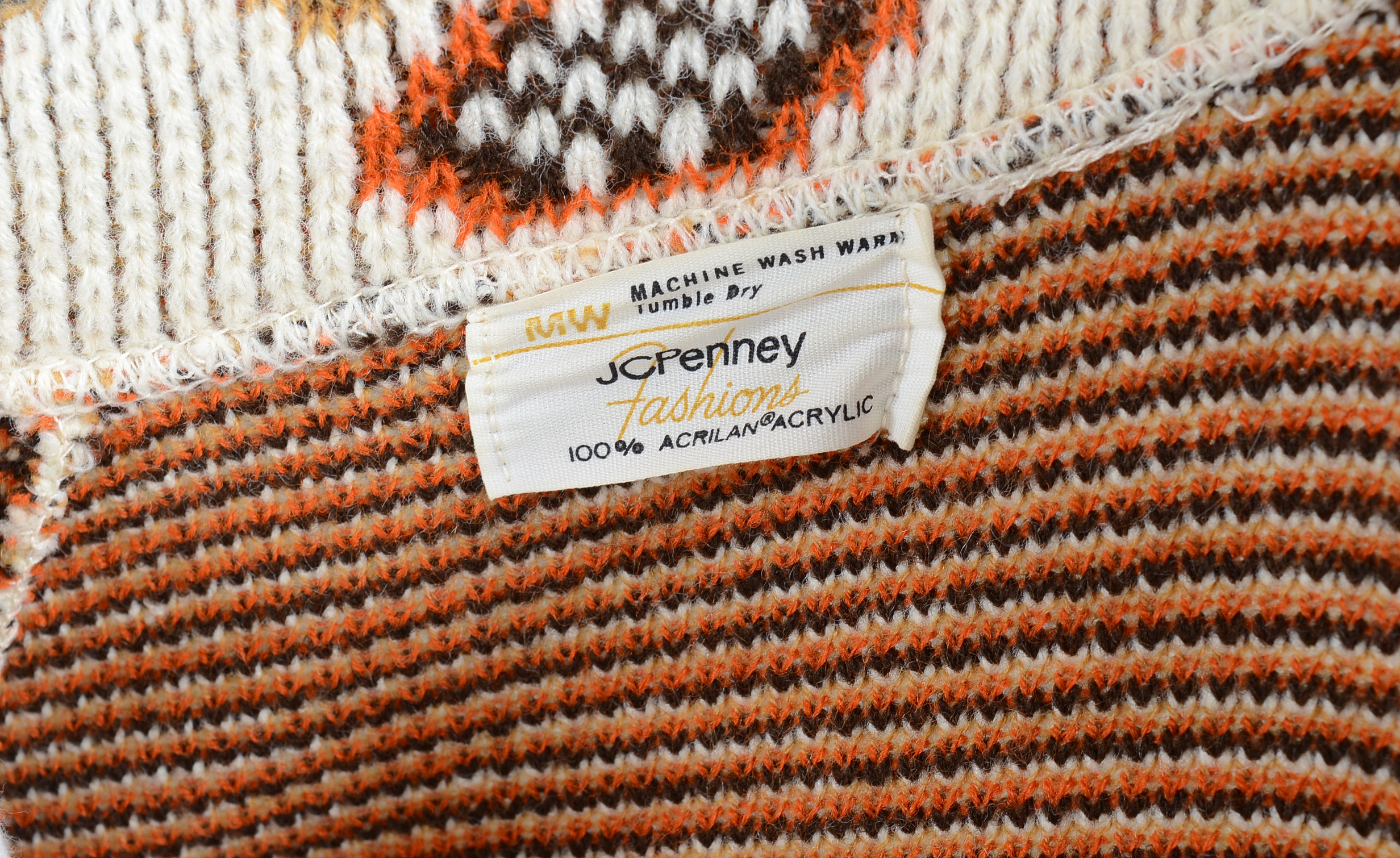 1970s Vintage JC Penny Fashions Knit Cape