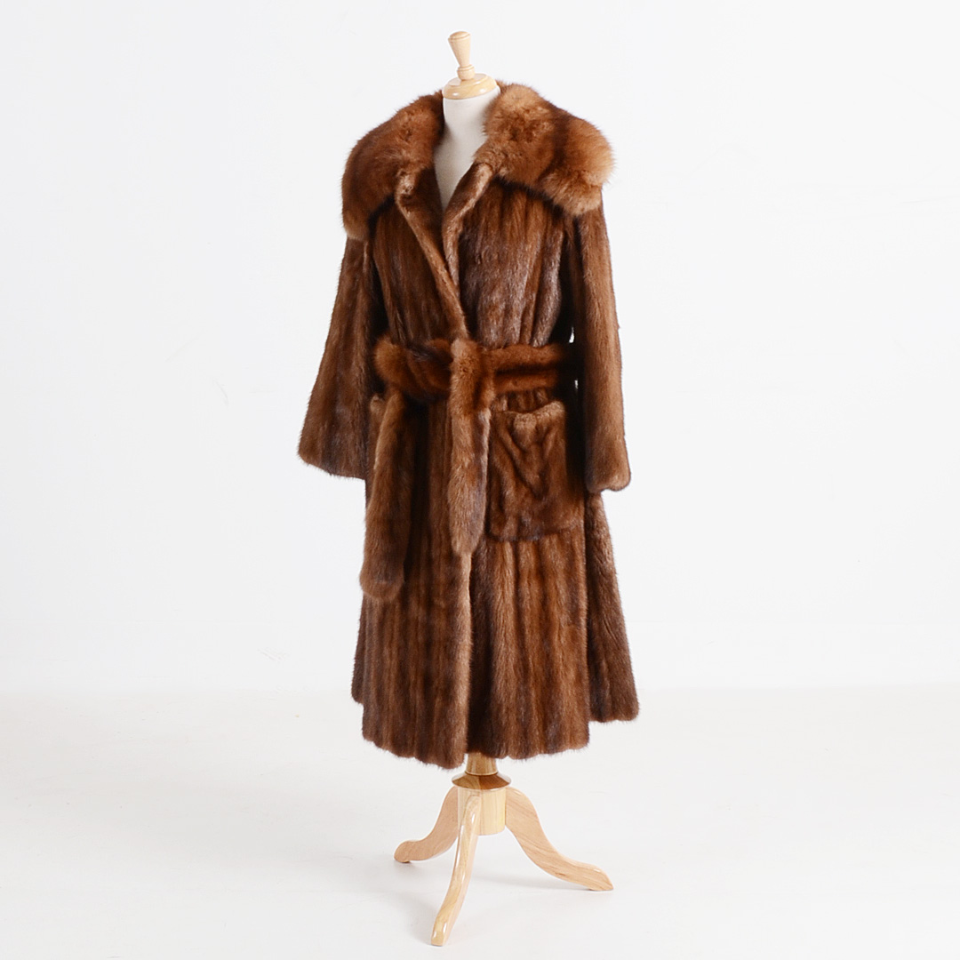 Vintage Chocolate Mink and Sabel Swing Coat