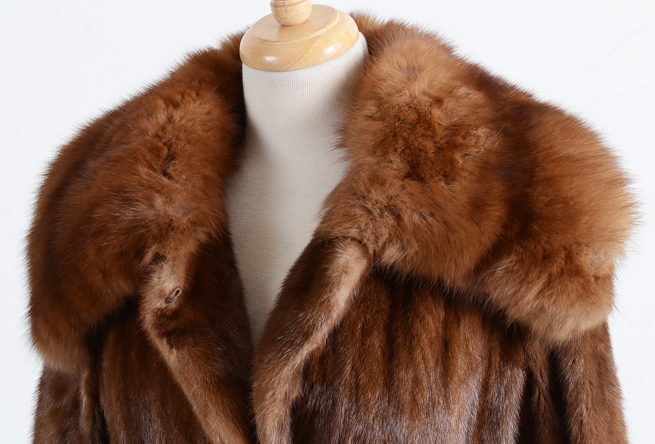 Vintage Chocolate Mink and Sabel Swing Coat