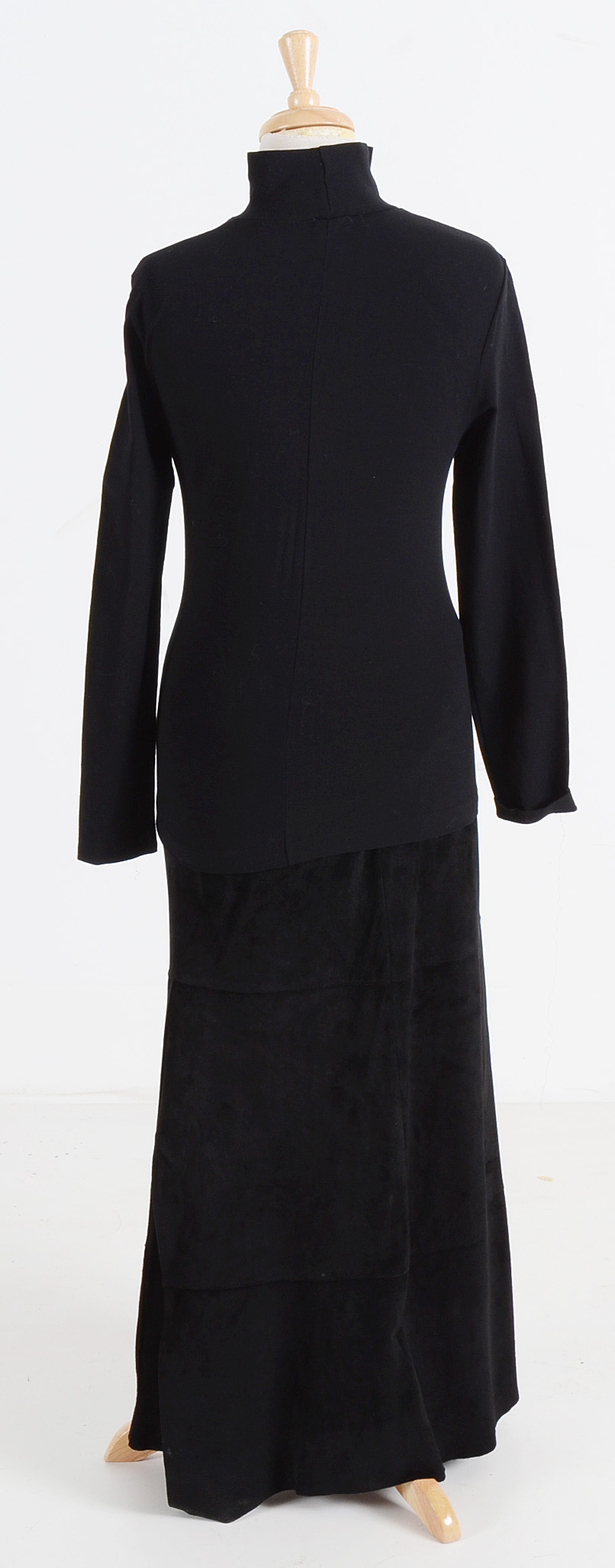 Suede Kenneth Cole Maxi Skirt and DKNY Turtleneck