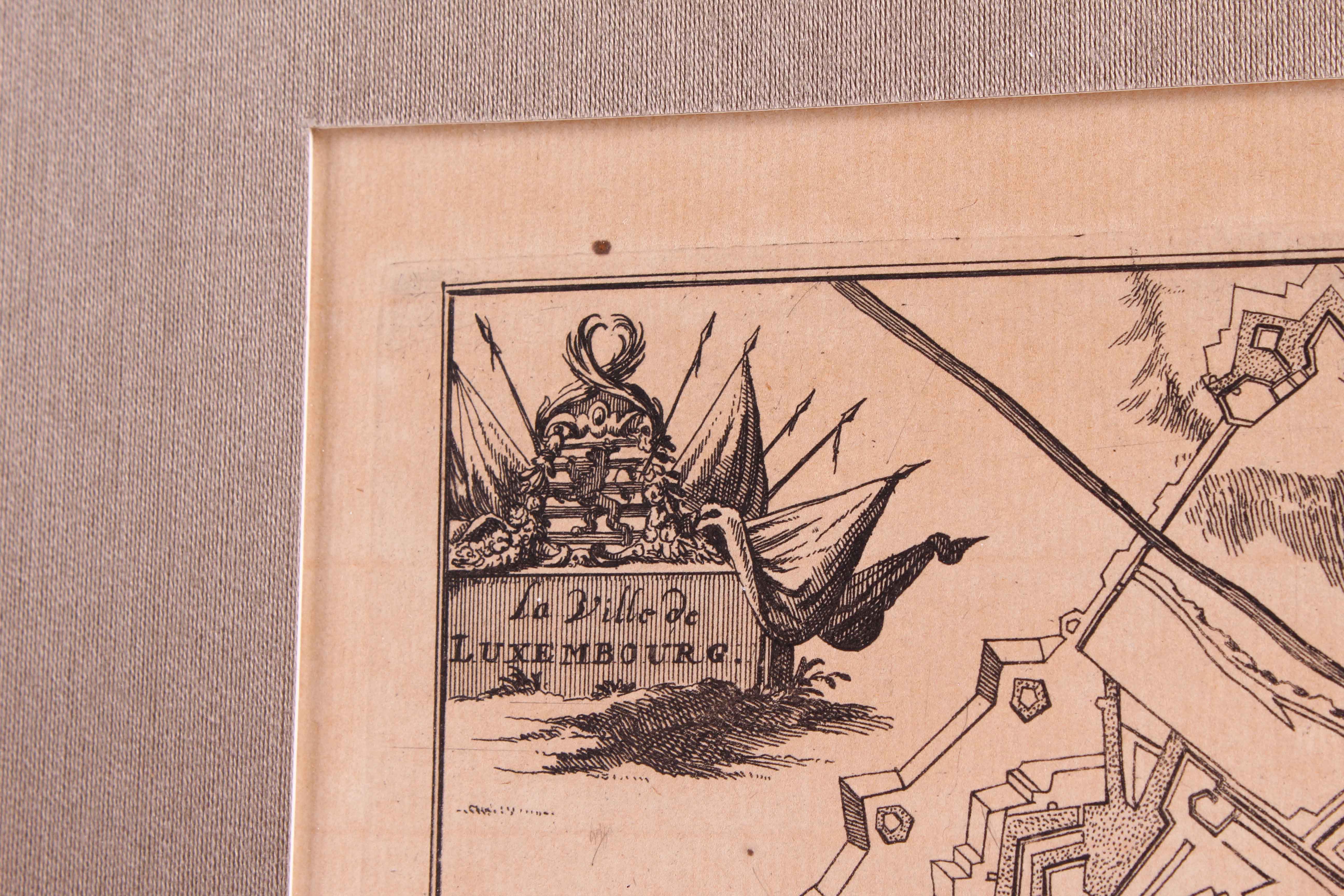 19th Century Luxemborg Map After 17th Century Original