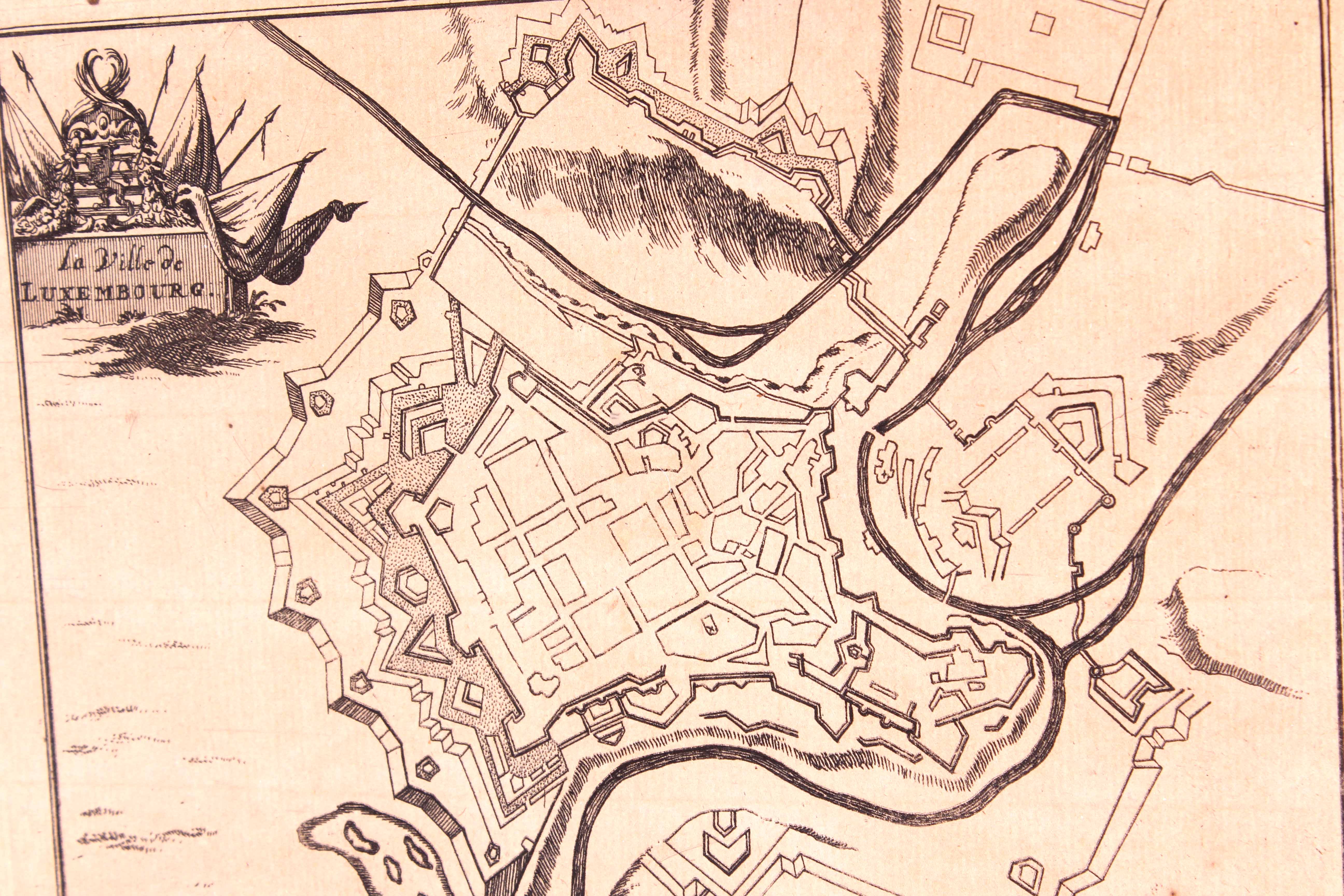 19th Century Luxemborg Map After 17th Century Original