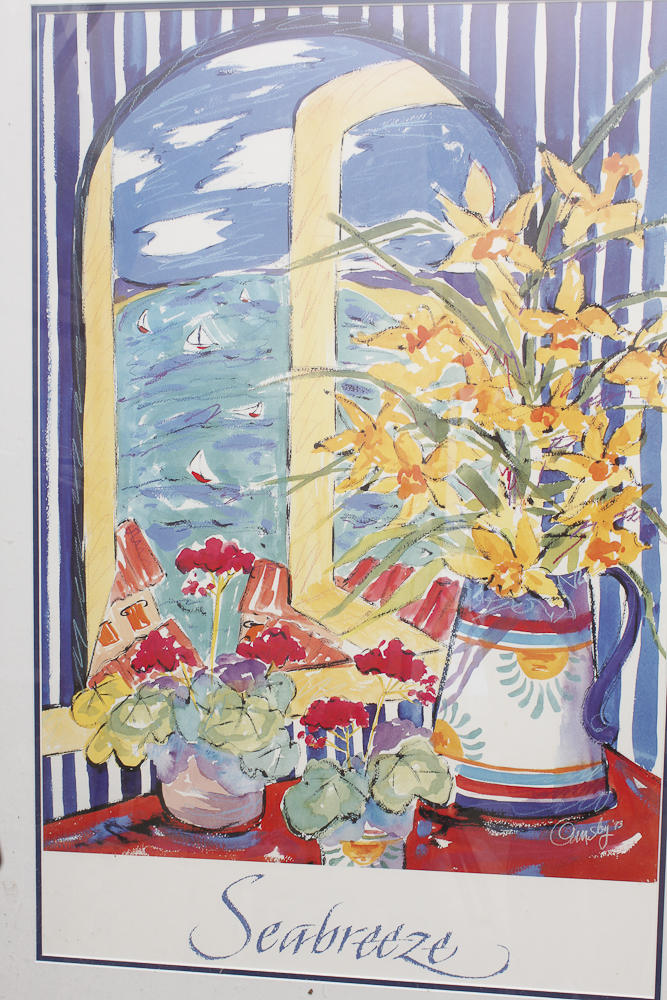 Framed Photo Offset Lithograph of "Seabreeze" by Anne Ormsby