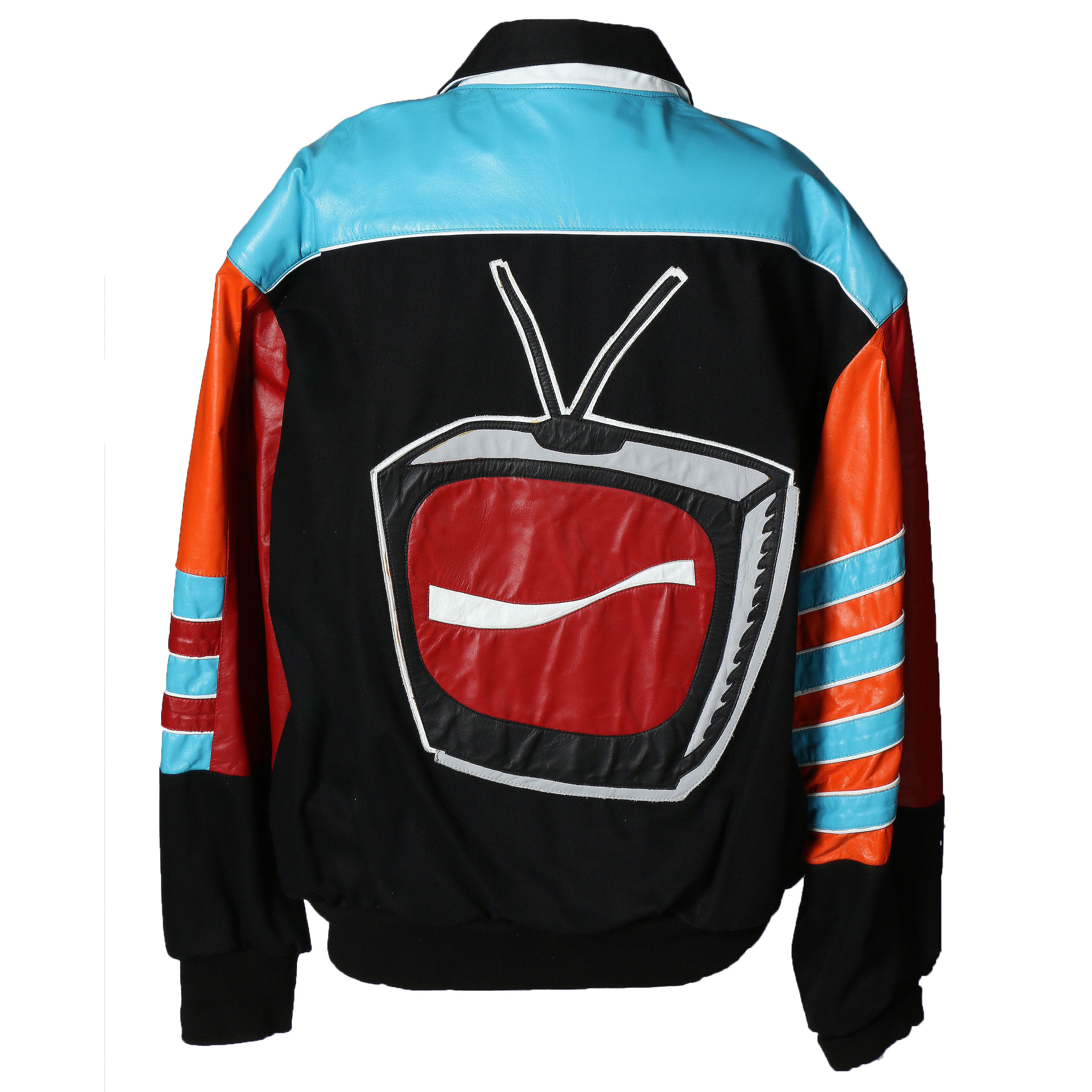 Men's Jeff Hamilton Black Denim and Leather Jacket