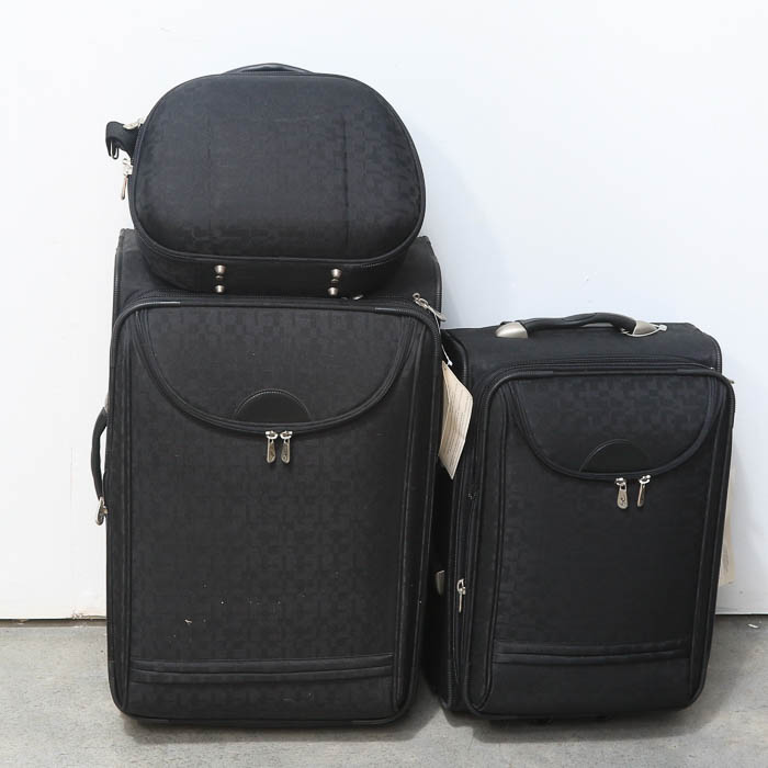 Set of Diane Gilman Black Luggage