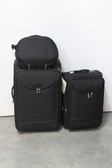 Set of Diane Gilman Black Luggage