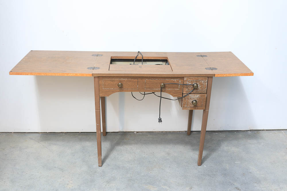 Vintage Kenmore Sewing Machine in Sewing Table