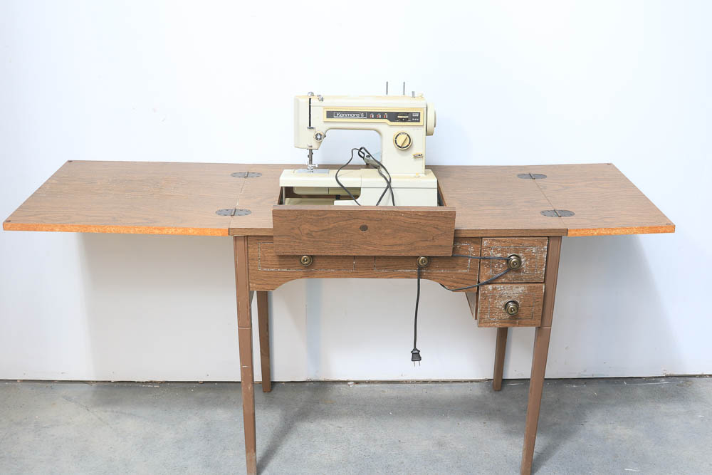 Vintage Kenmore Sewing Machine in Sewing Table