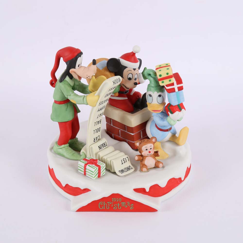 Disney Christmas 1990 "Checking It Twice" Figurine