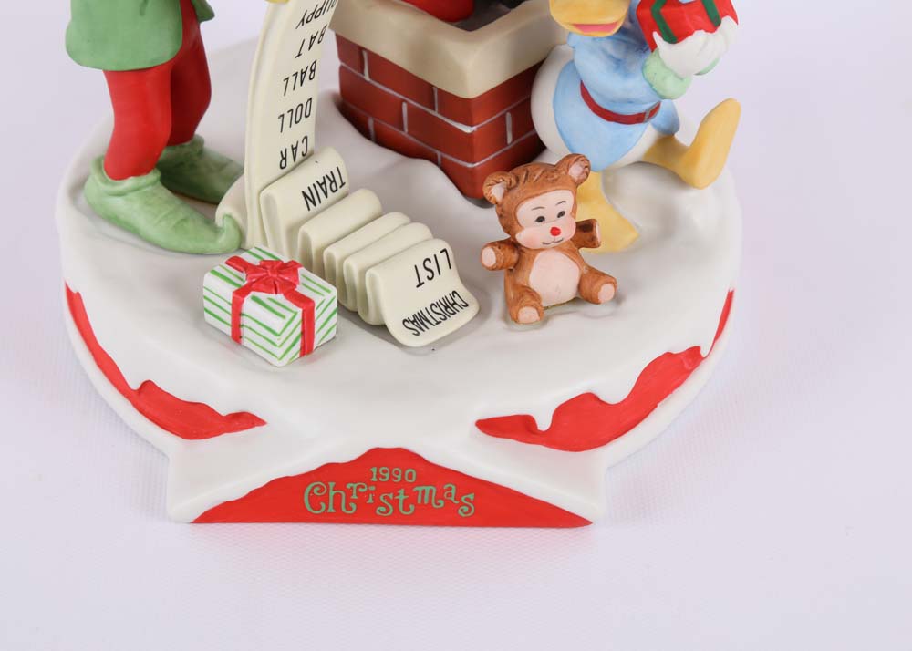 Disney Christmas 1990 "Checking It Twice" Figurine