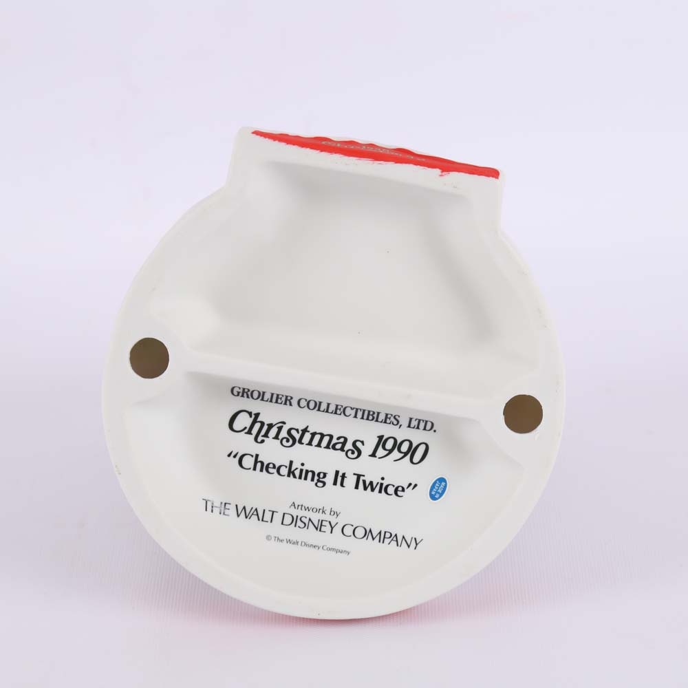 Disney Christmas 1990 "Checking It Twice" Figurine