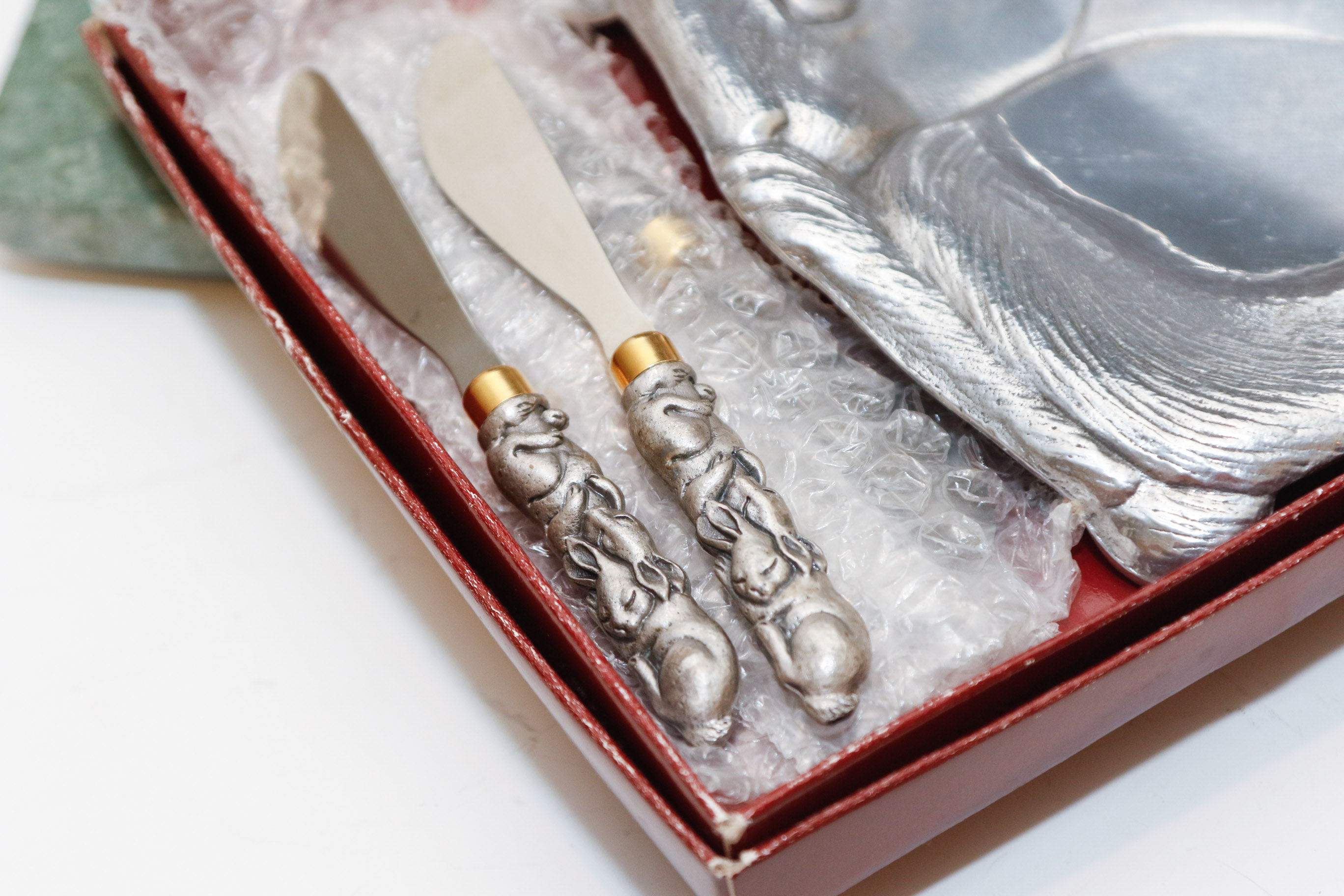 Collection of Arthur Court "Bunnies" Aluminum Tableware