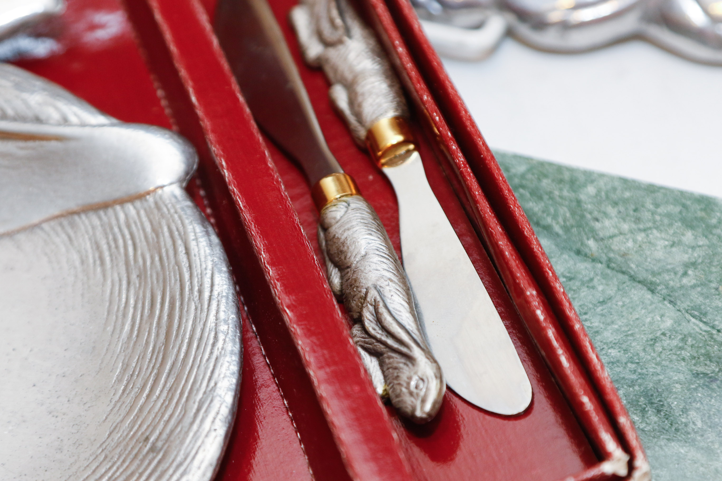 Collection of Arthur Court "Bunnies" Aluminum Tableware