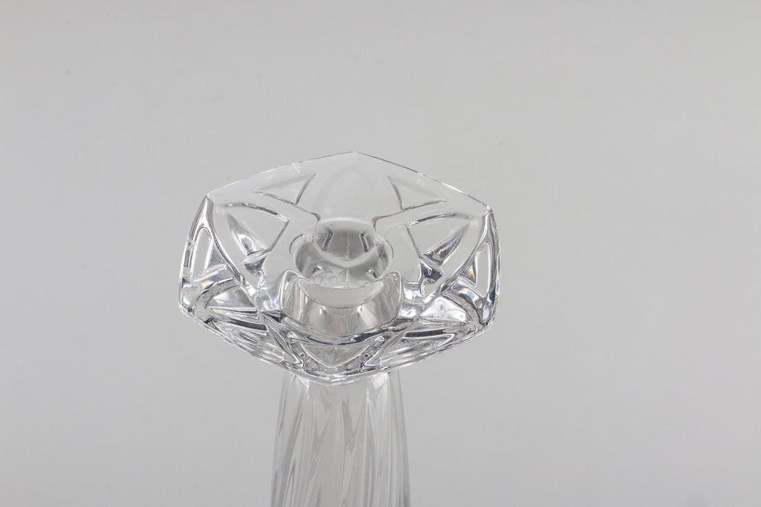 Crystal Assortment with Waterford Wine Glasses and Candlesticks