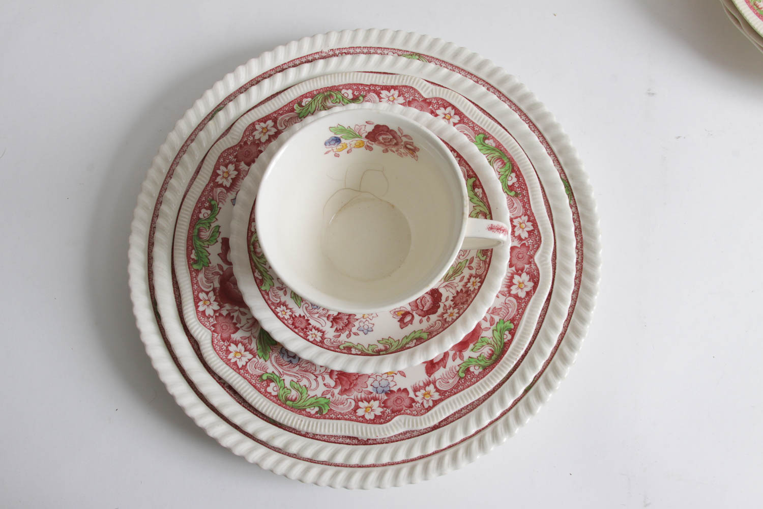 Set of Johnson Bros. Floral China