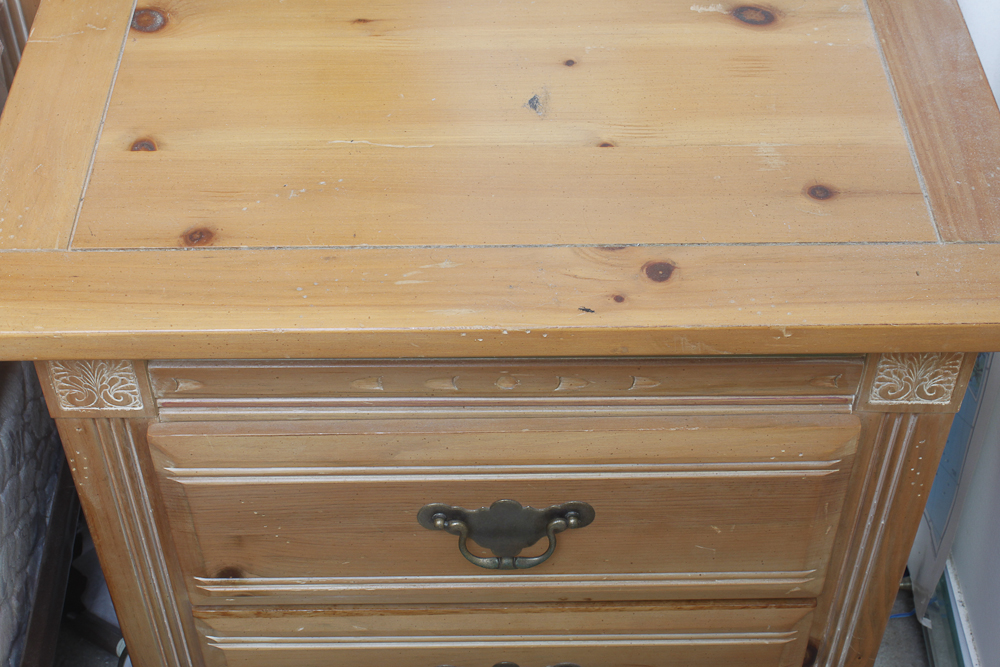 Grouping of Two Knotty Pine Nightstands