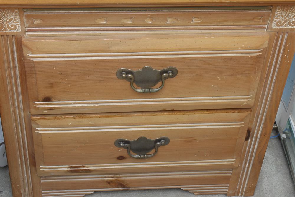 Grouping of Two Knotty Pine Nightstands