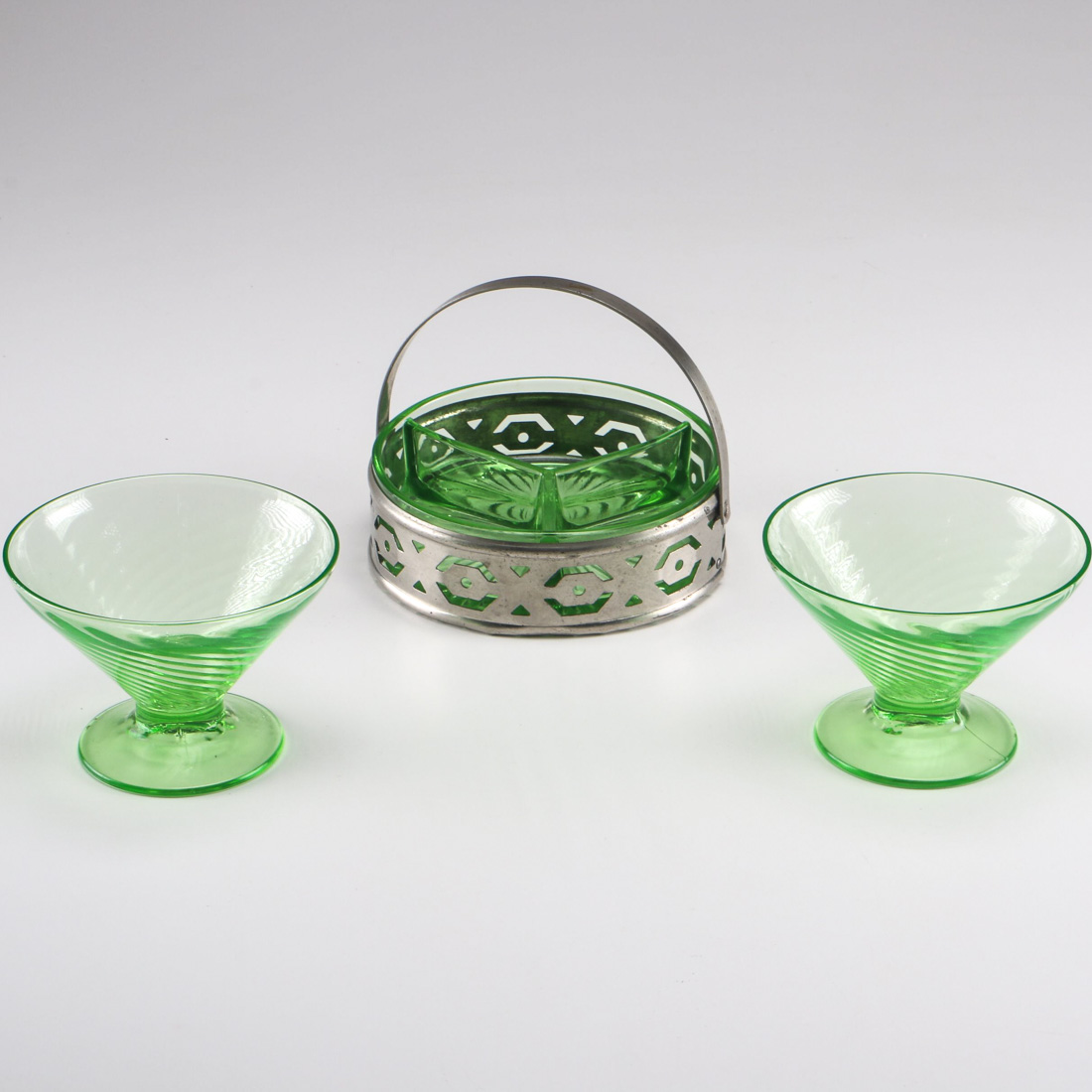 Green Depression Glass Assortment