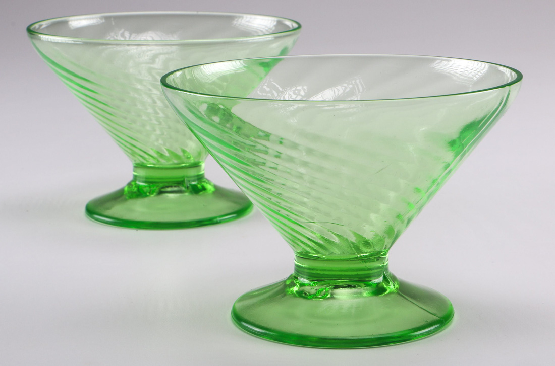 Green Depression Glass Assortment