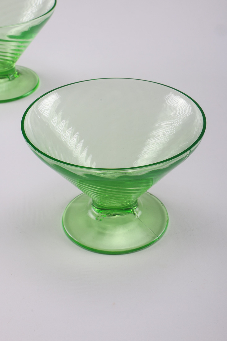 Green Depression Glass Assortment