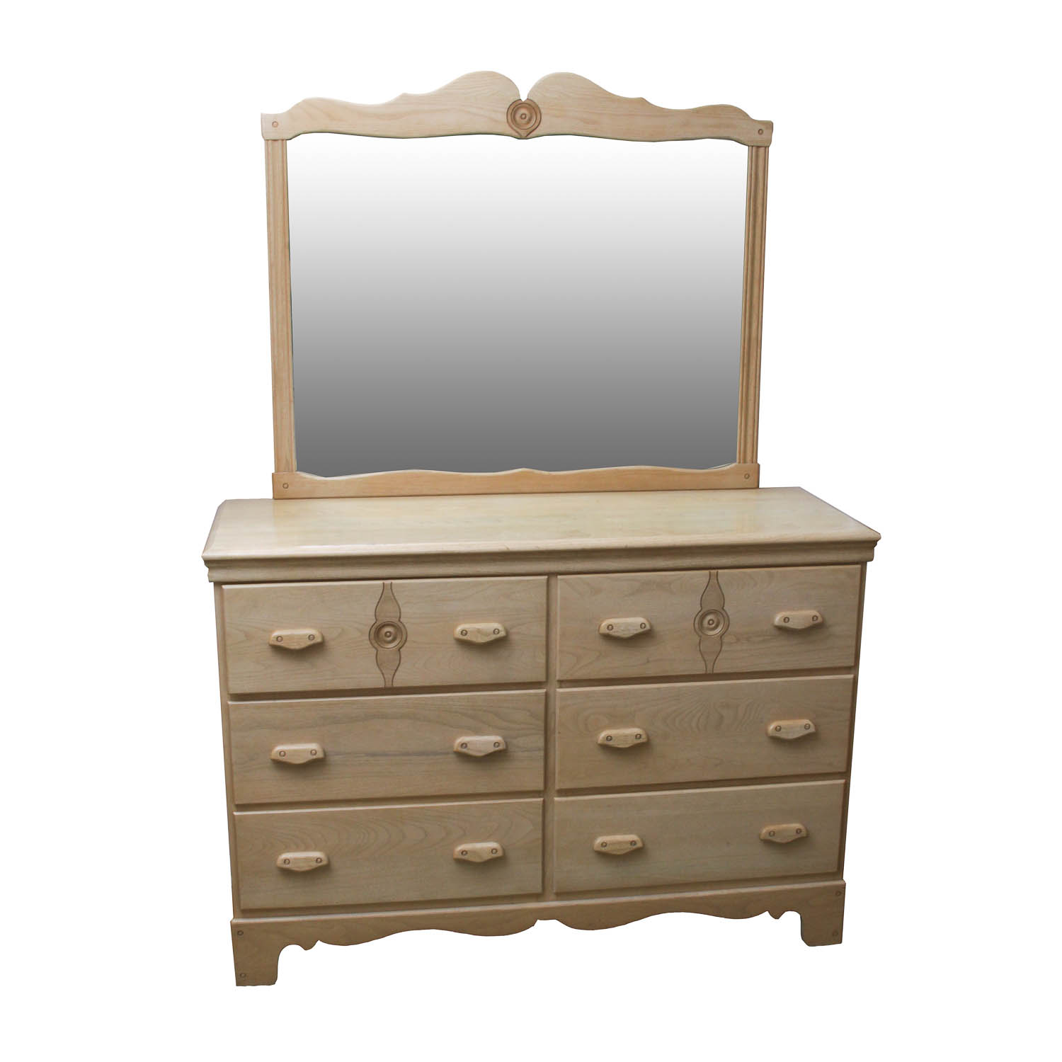 Solid Wood Dresser with Mirror