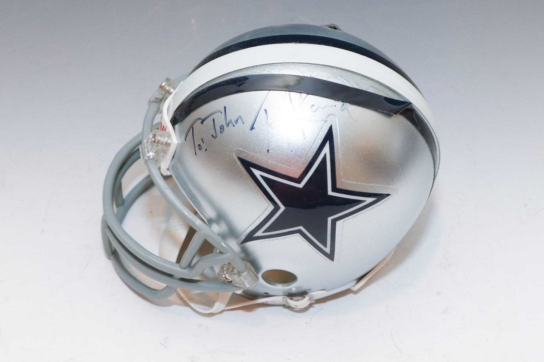 Tony Romo Autographed Miniature Cowboys Helmet COA
