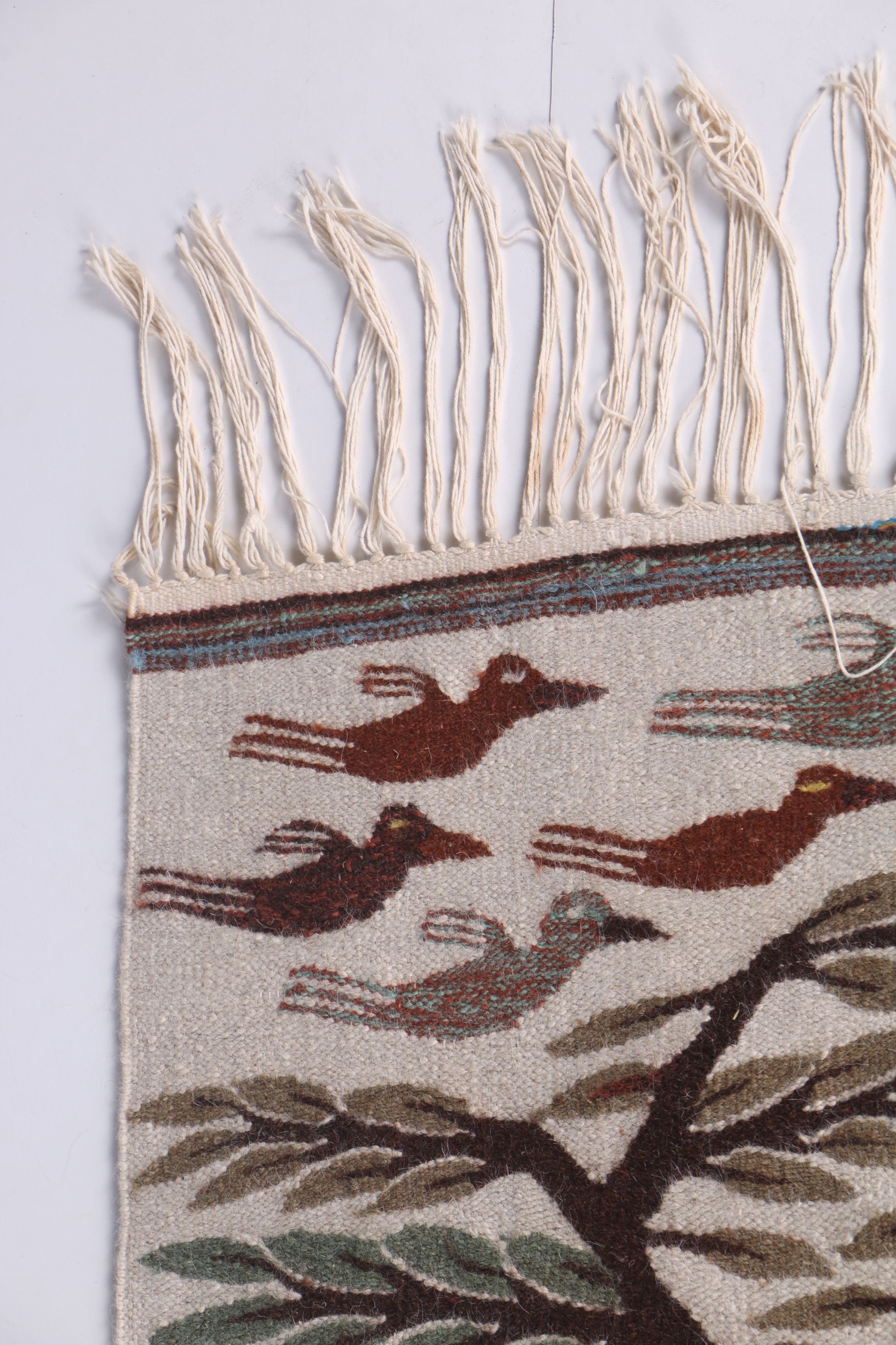 Handwoven Romanian Folk Art Rug