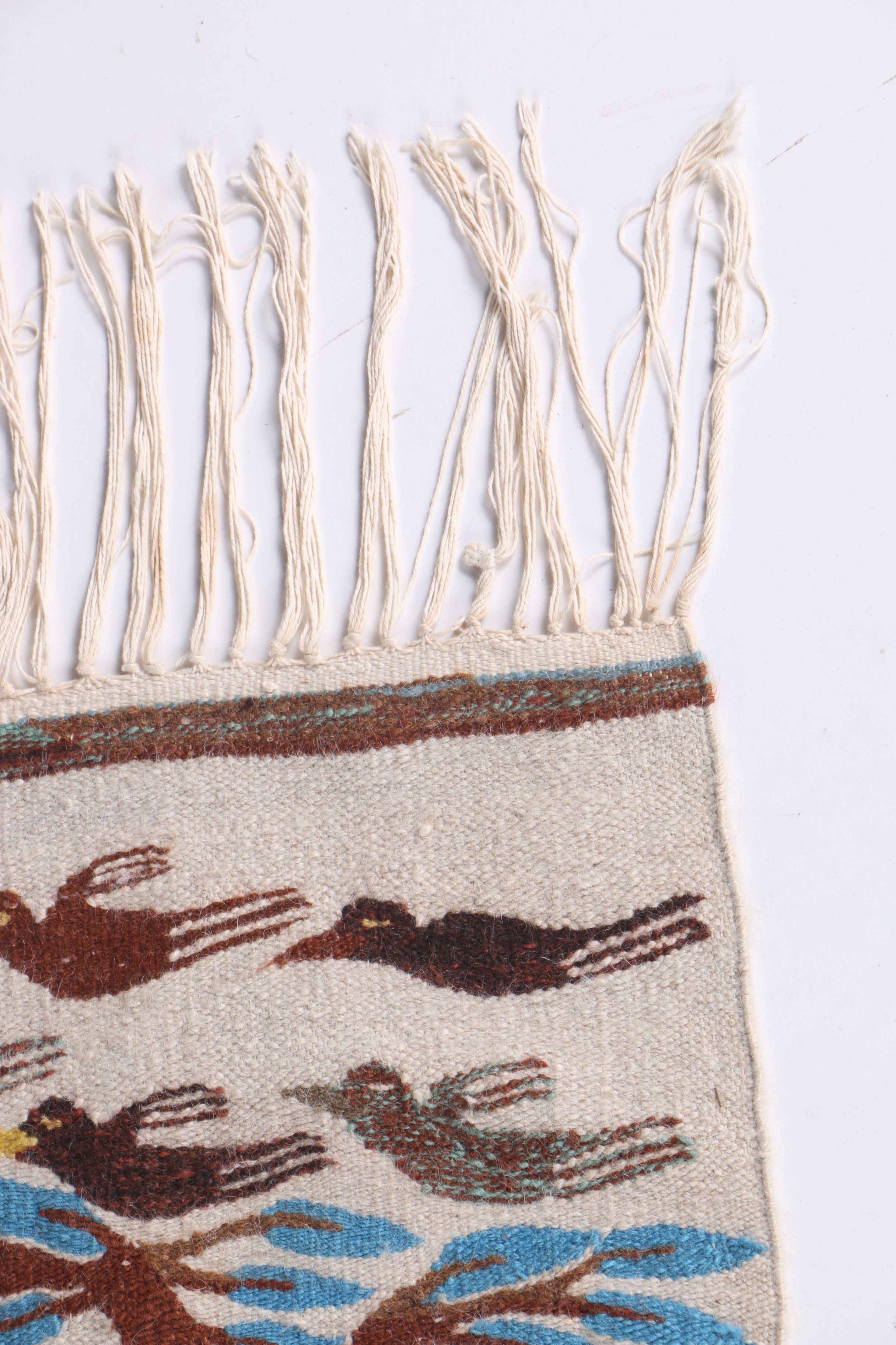 Handwoven Romanian Folk Art Rug