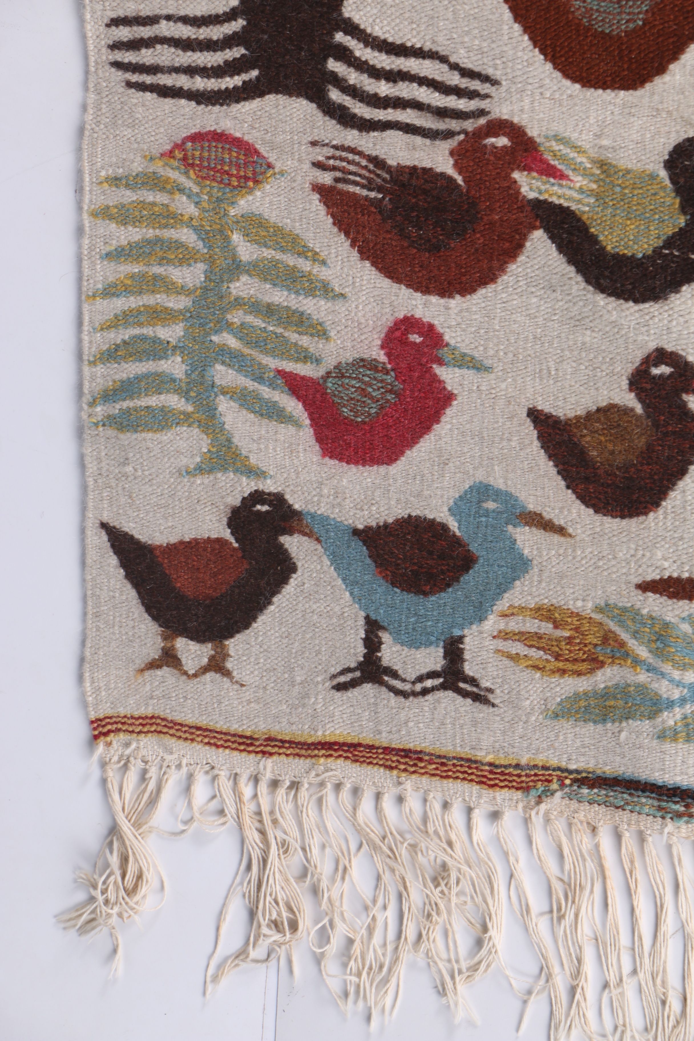 Handwoven Romanian Folk Art Rug