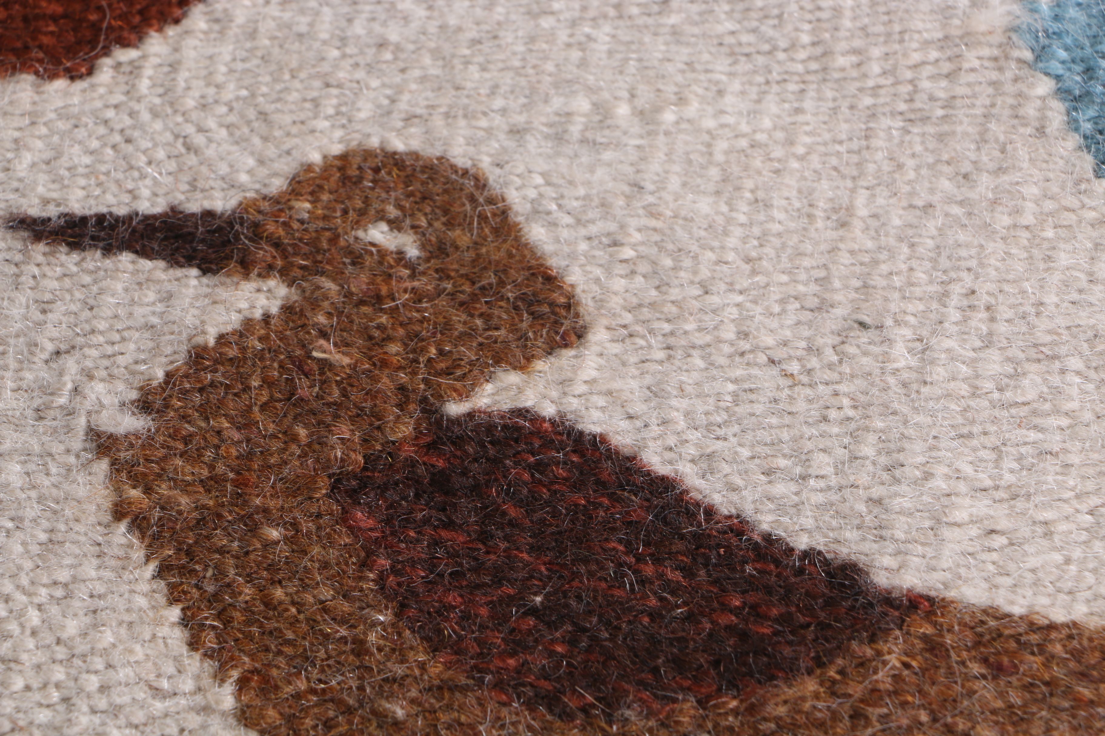 Handwoven Romanian Folk Art Rug