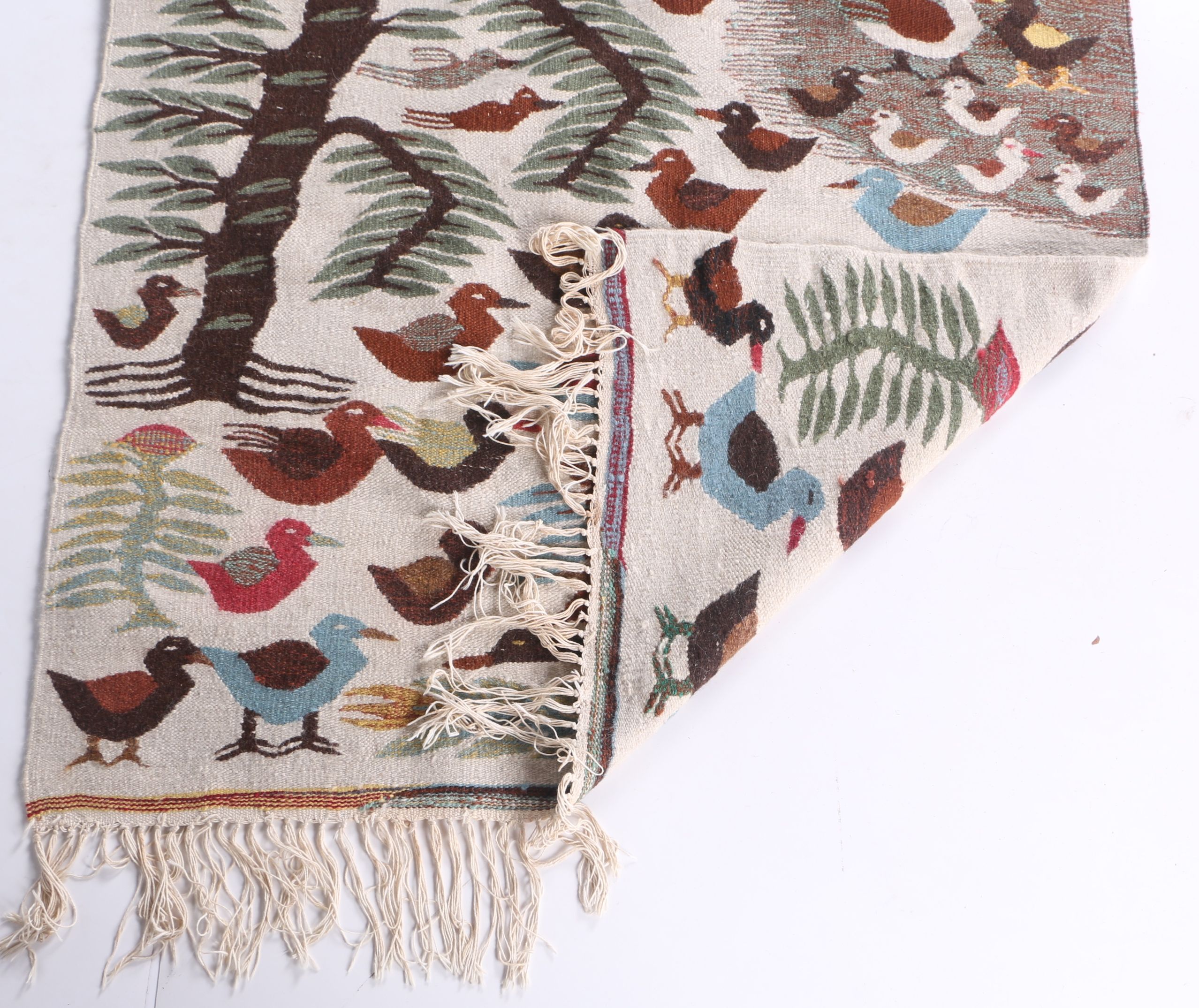 Handwoven Romanian Folk Art Rug