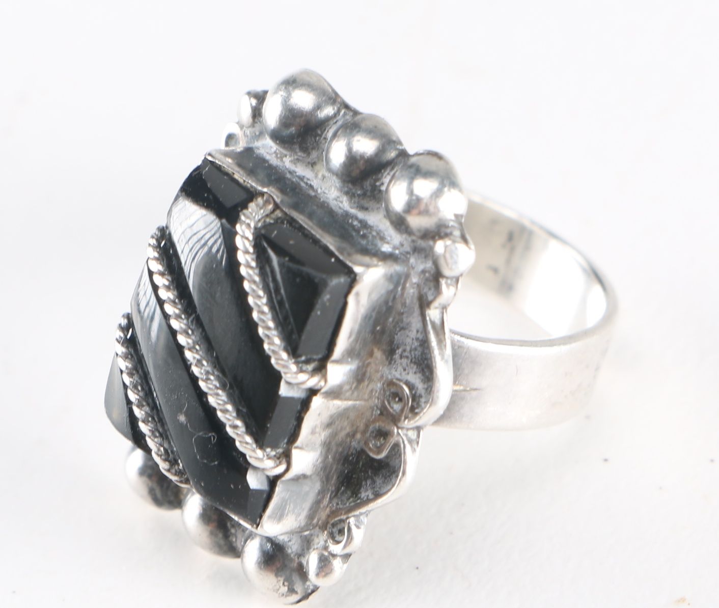 Silver & Onyx Demi Parure