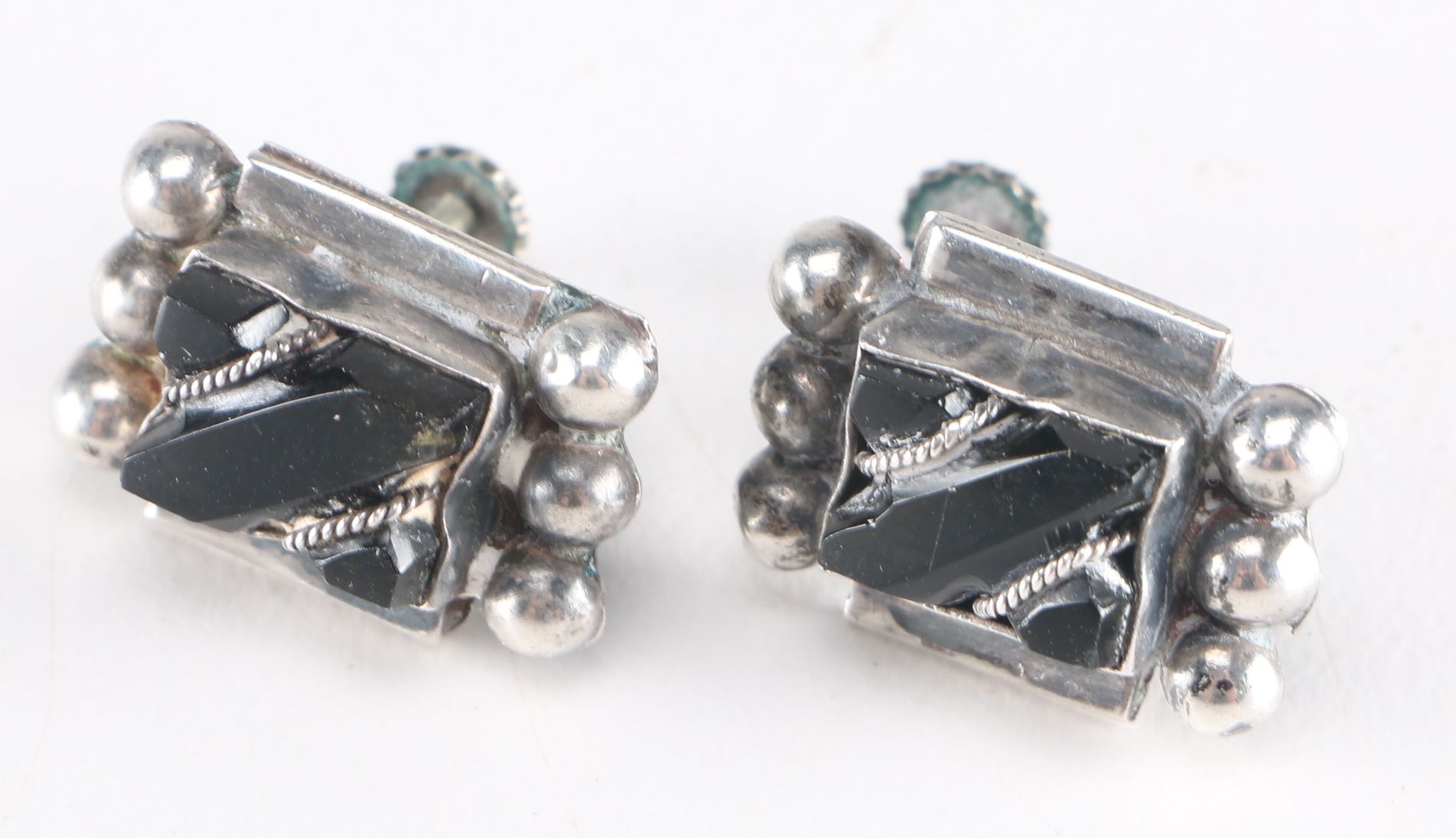 Silver & Onyx Demi Parure