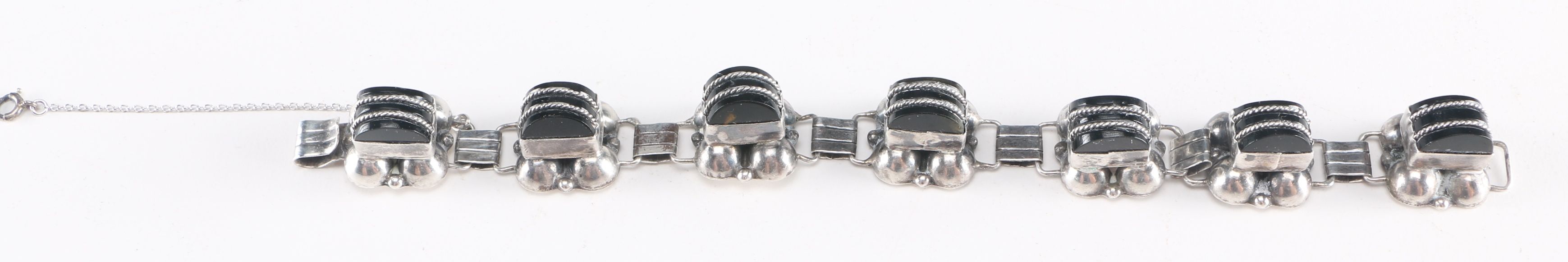 Silver & Onyx Demi Parure