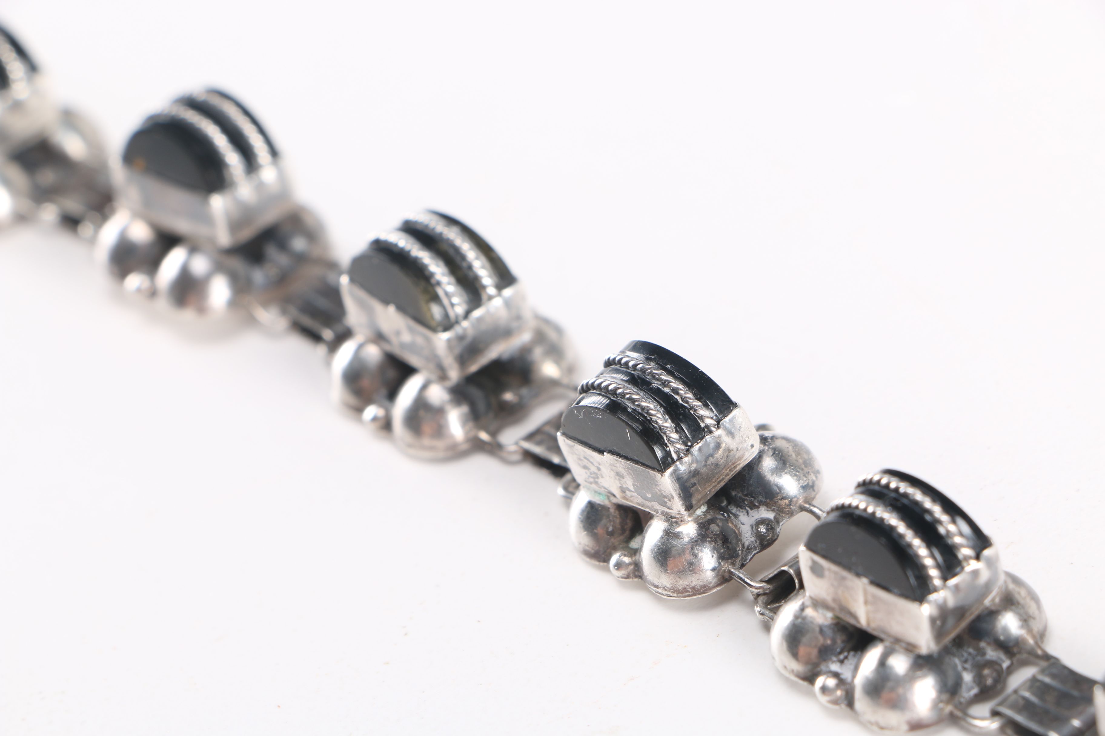 Silver & Onyx Demi Parure