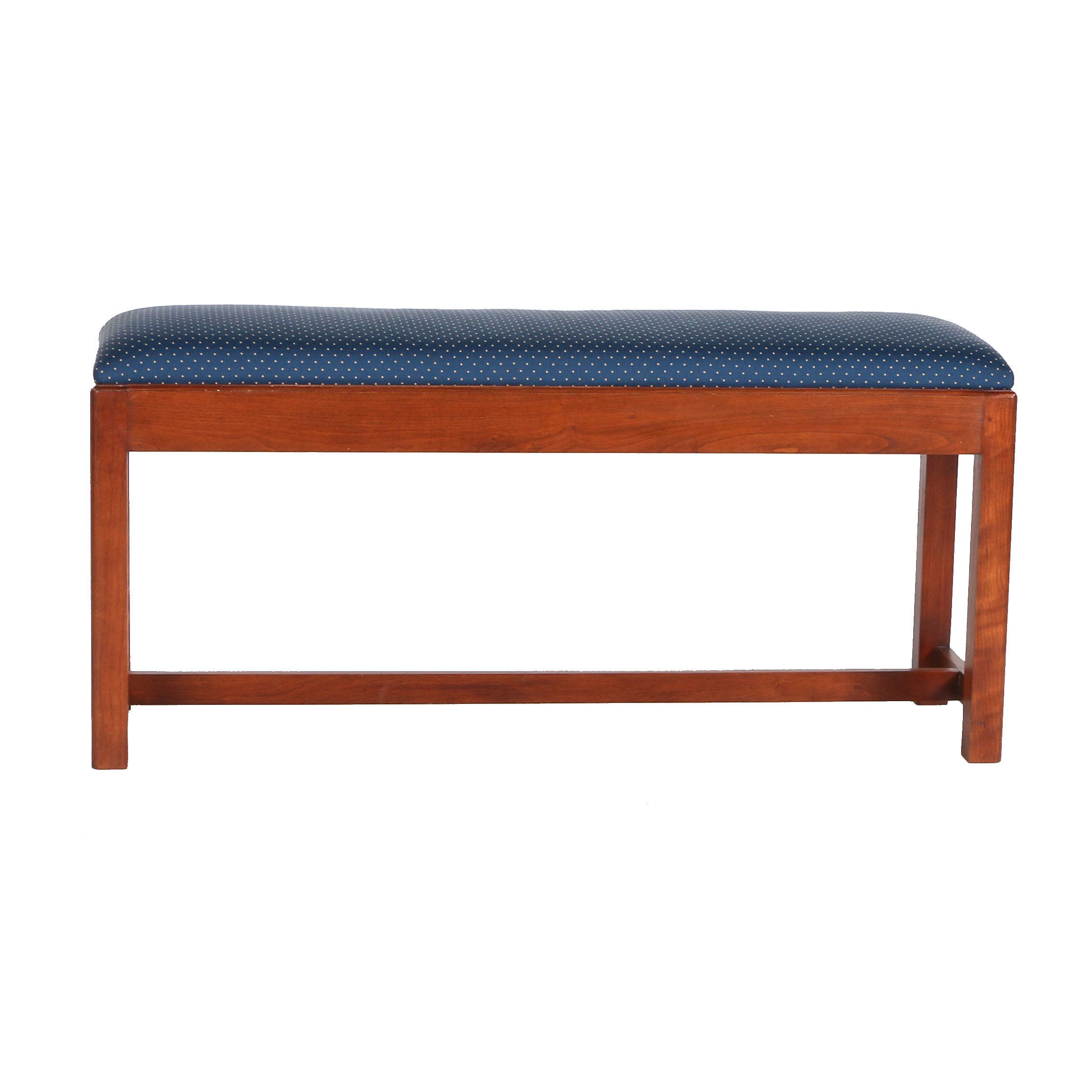 Contemporary Mission-Style Upholstered Bench