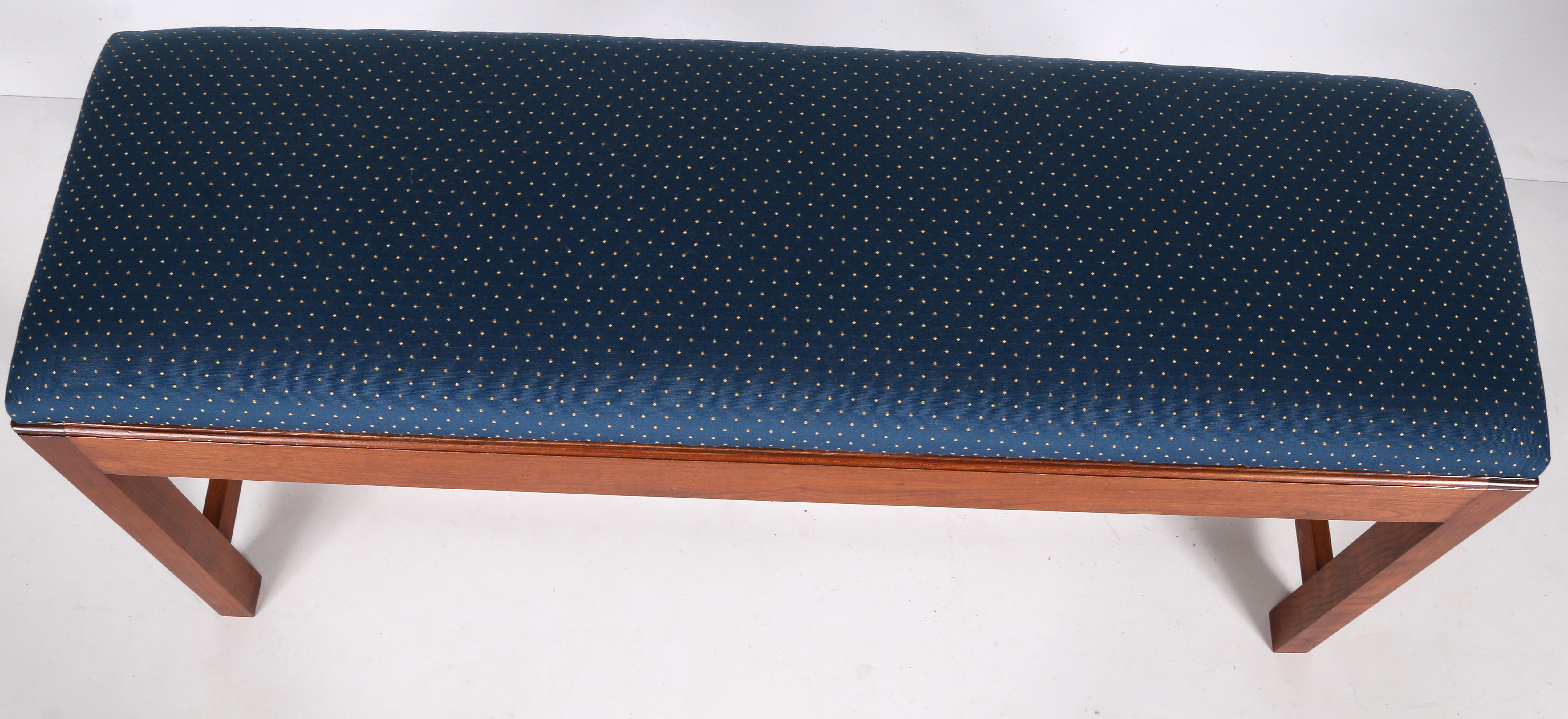 Contemporary Mission-Style Upholstered Bench