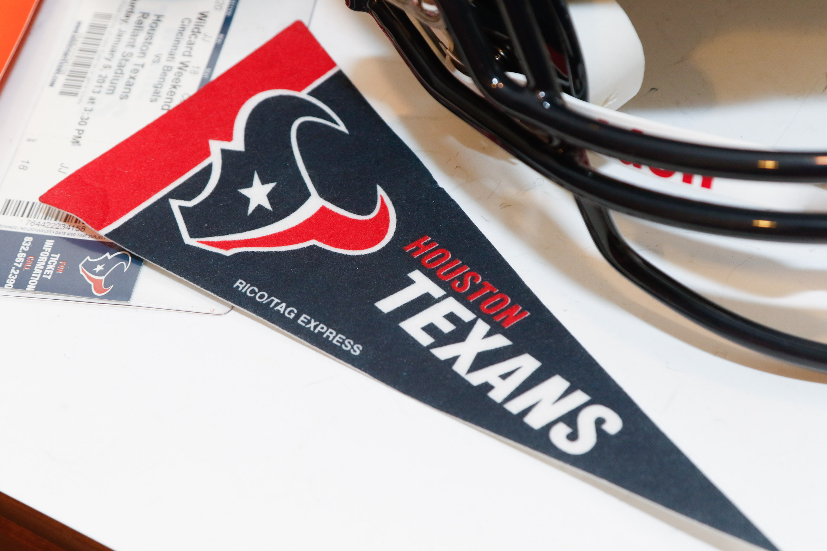 Houston Texans NFL Memorabelia Feat. Mario Williams Autographed Helmet