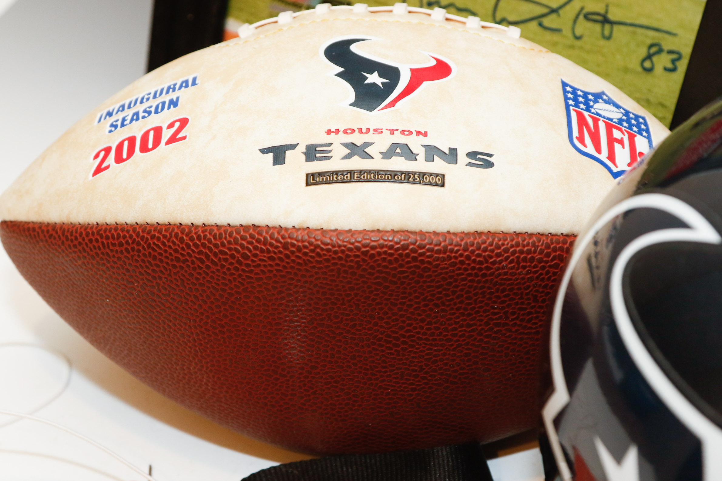 Houston Texans NFL Memorabelia Feat. Mario Williams Autographed Helmet