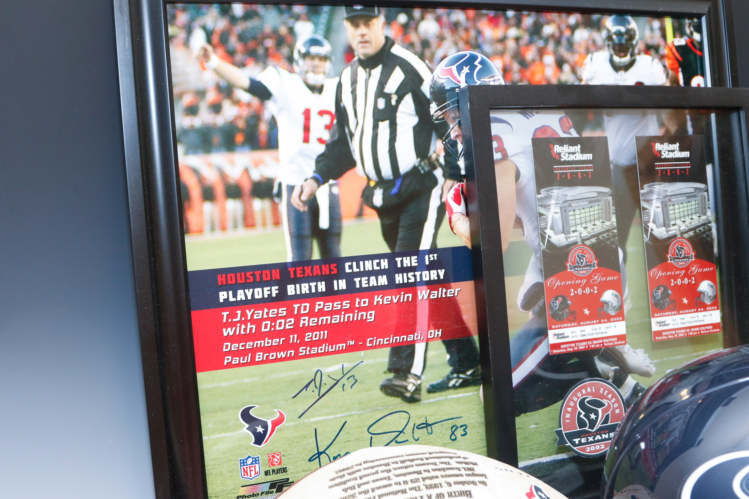 Houston Texans NFL Memorabelia Feat. Mario Williams Autographed Helmet