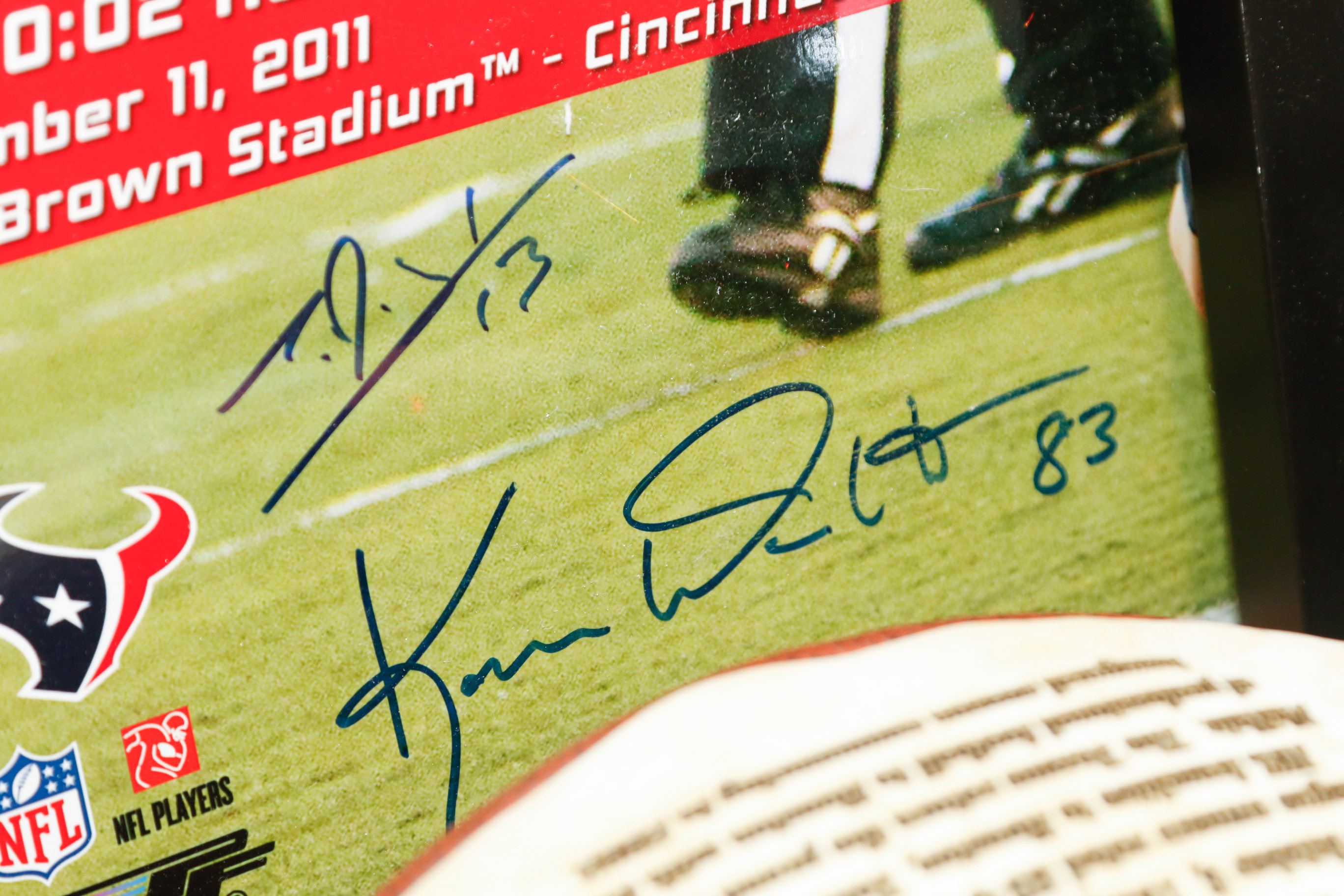 Houston Texans NFL Memorabelia Feat. Mario Williams Autographed Helmet