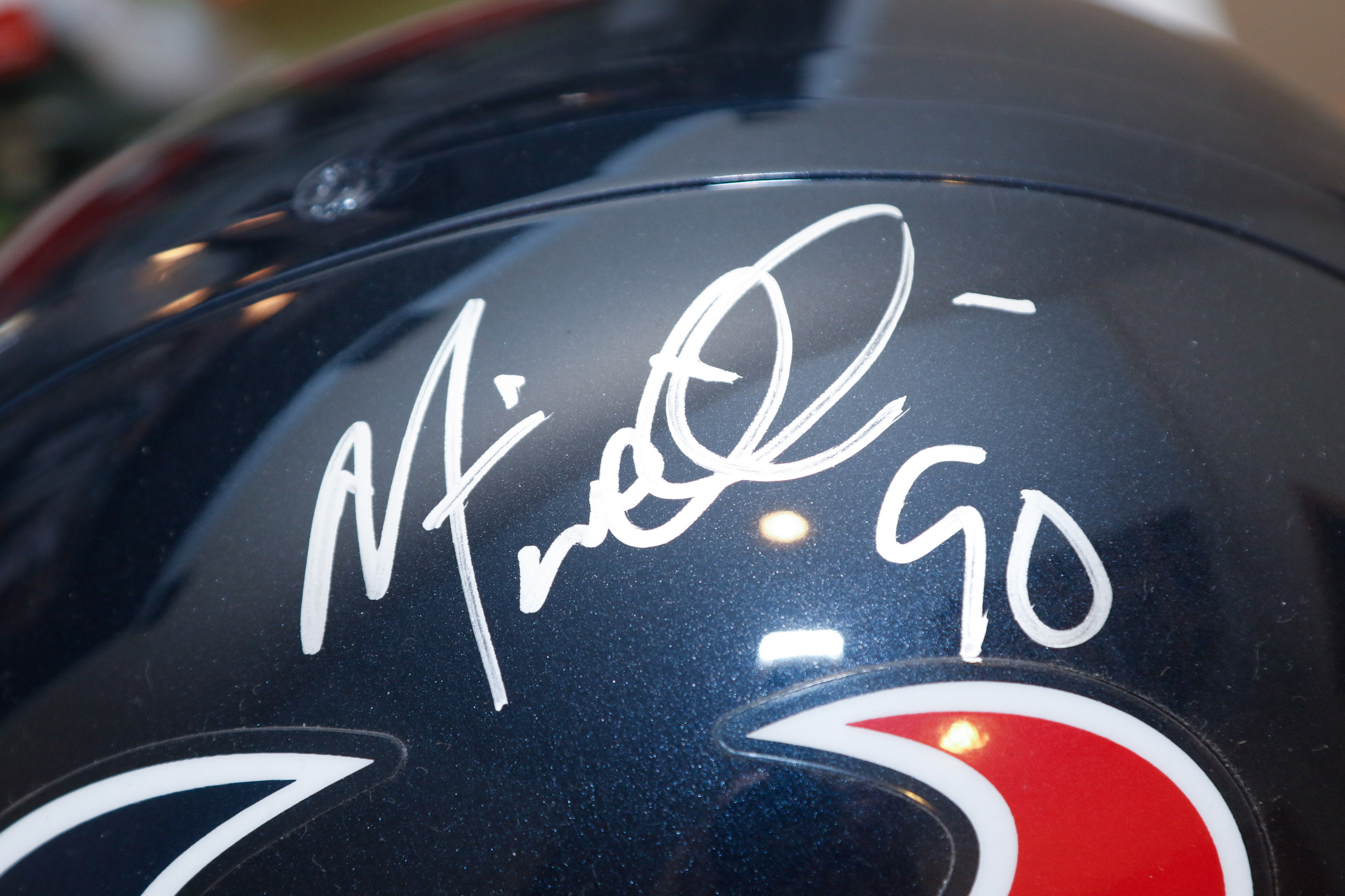 Houston Texans NFL Memorabelia Feat. Mario Williams Autographed Helmet