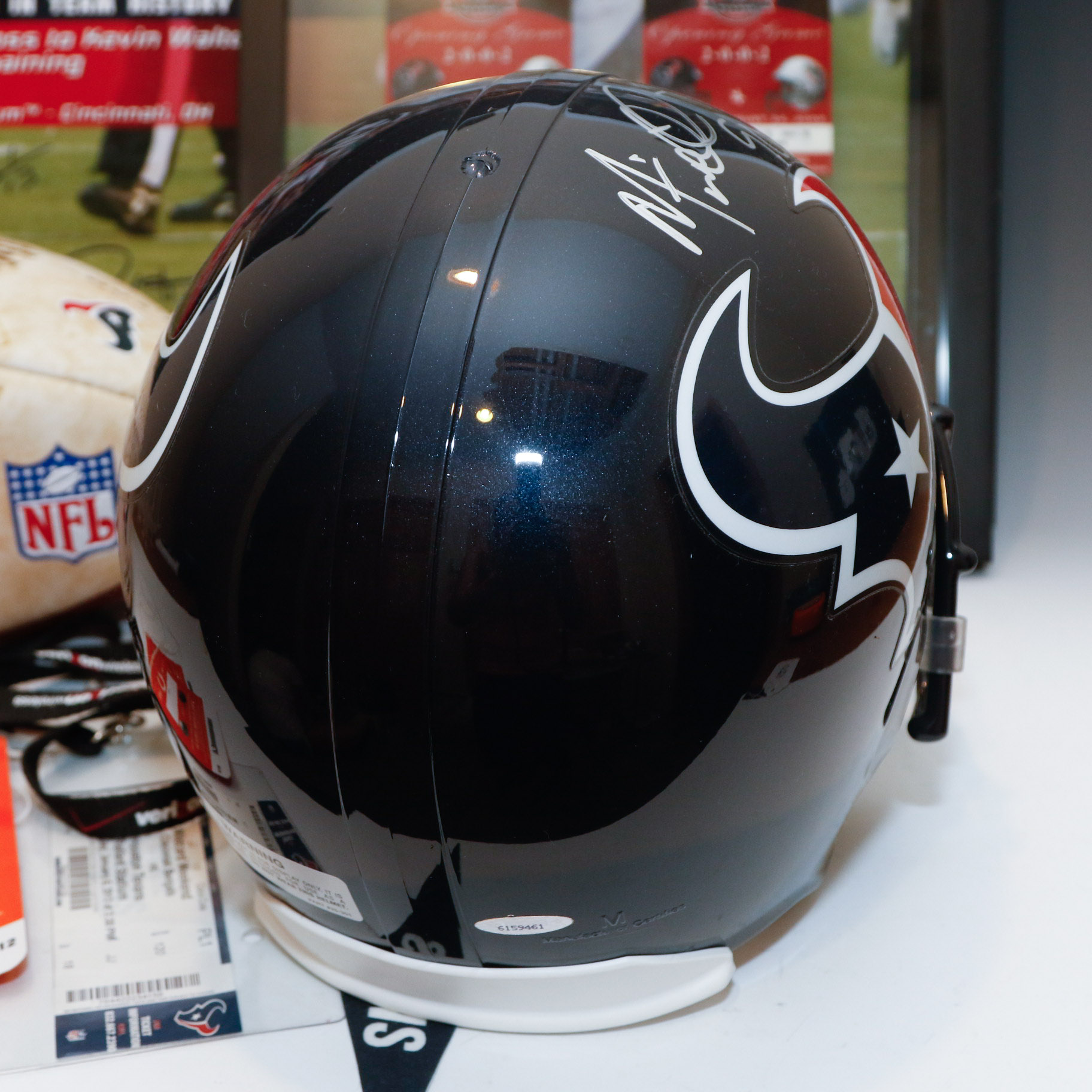 Houston Texans NFL Memorabelia Feat. Mario Williams Autographed Helmet