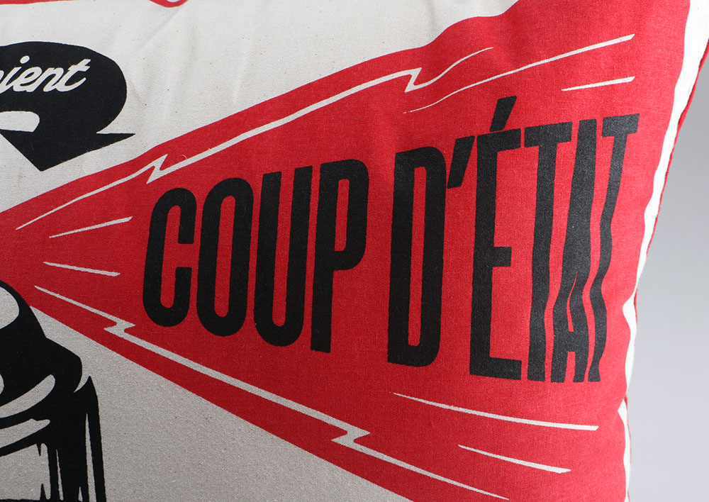 Pair Of Shepard Fairey Pillows