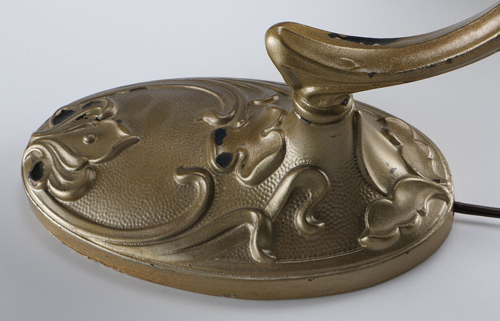 Brass Victorian Lamps with Struben Calcite Aurens Shades