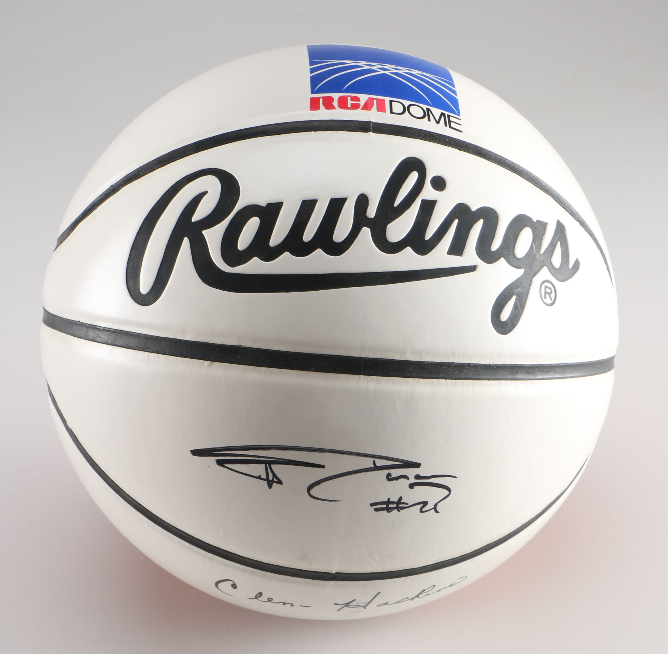 Signed Tim Duncan & Clem Haskins Basketball