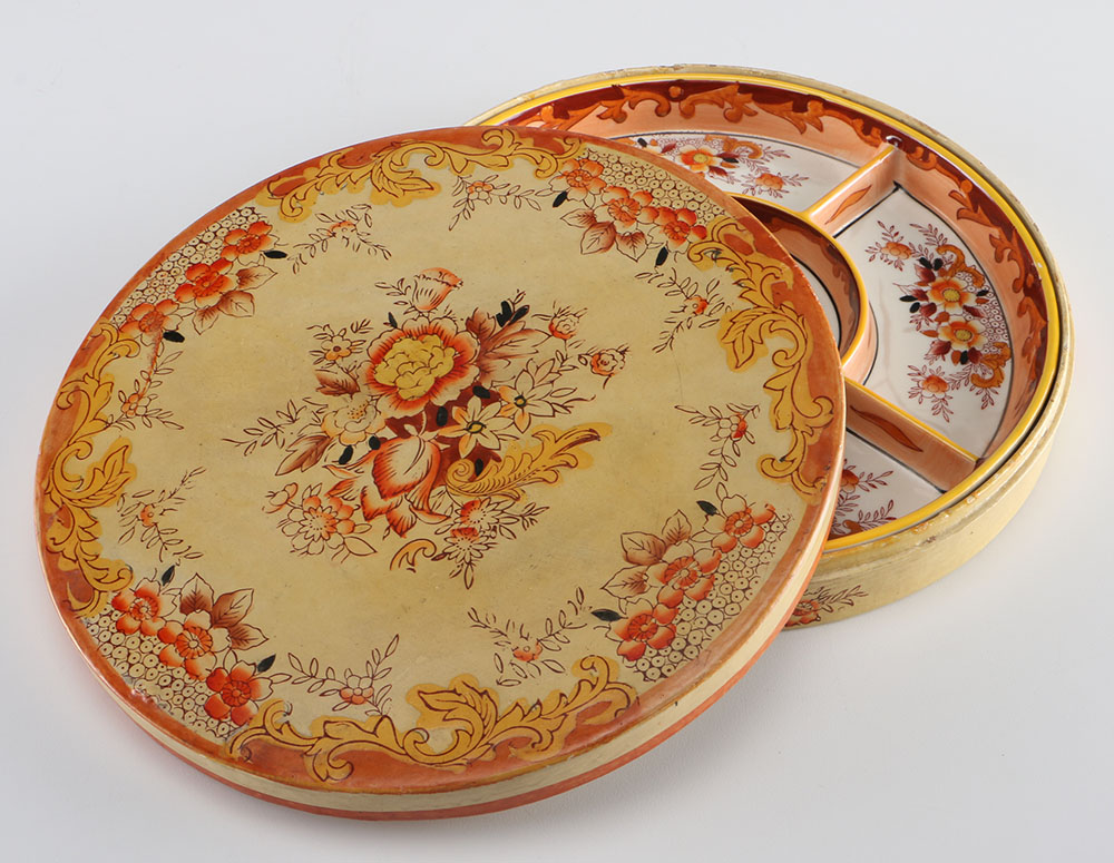 Hand Painted Divided Bowl